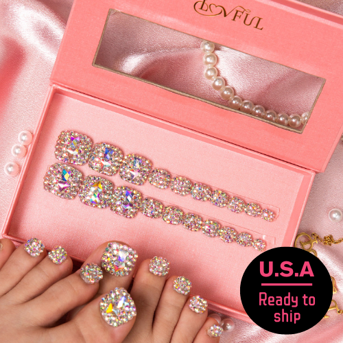 T46 - Eternal Stunning - 20 Pcs FREE SIZE Toe Nails - RTS