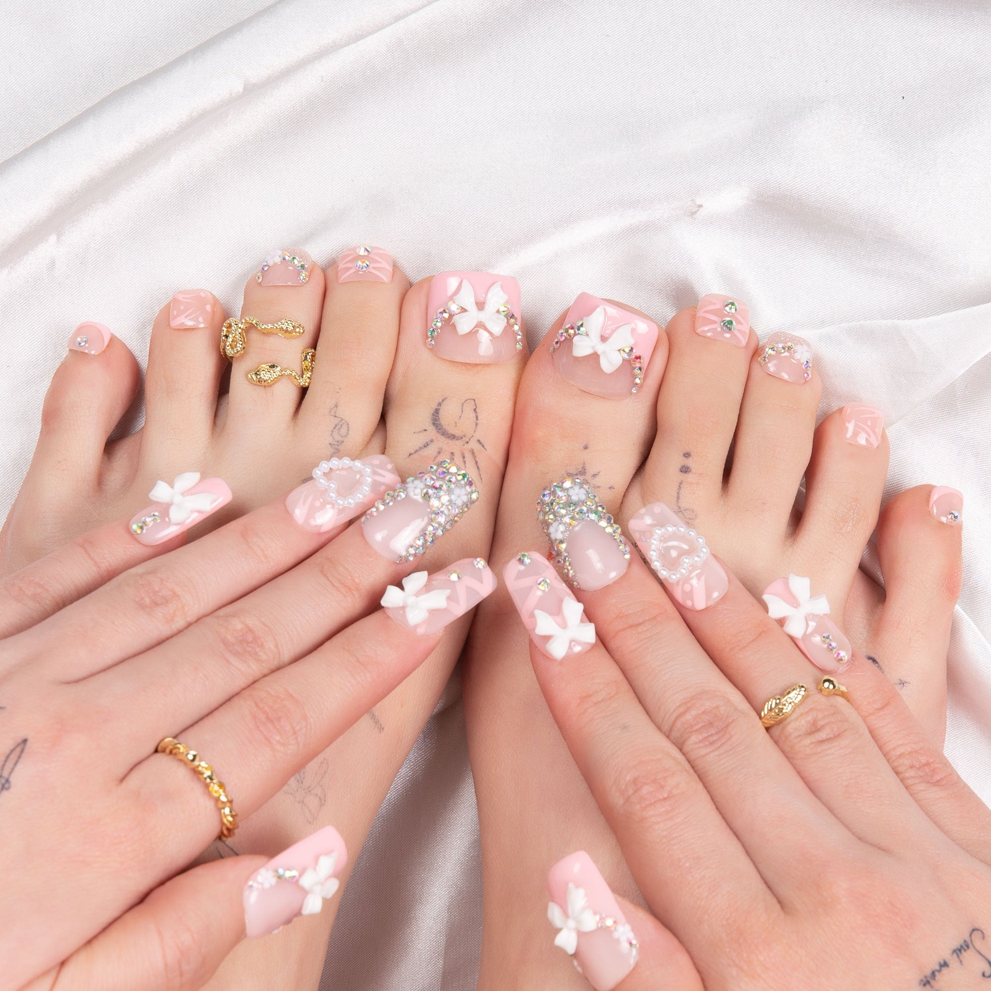 Vintage Shortcake Combo Set Handmade Nails H187+T187