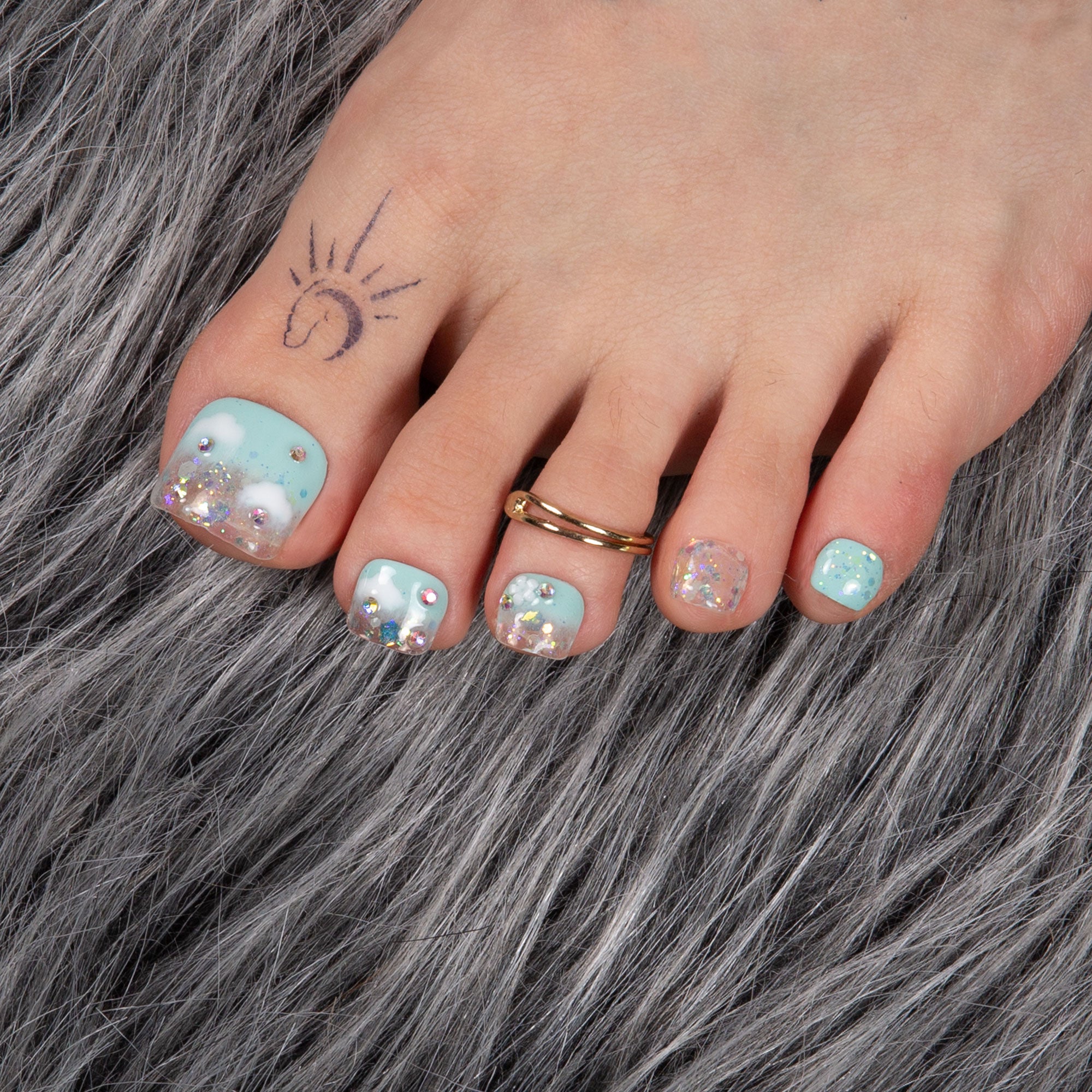 Stellar Haze T316 Toe Nails- 20Pcs Free Size