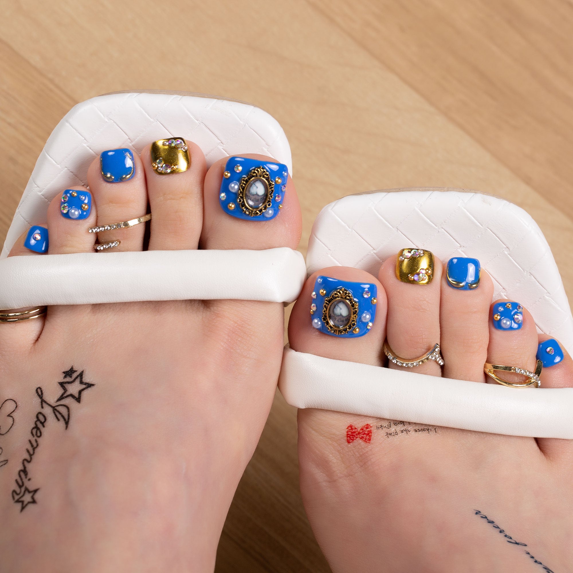 Baroque Elegance T377 Toe Nails - 20Pcs Free Size