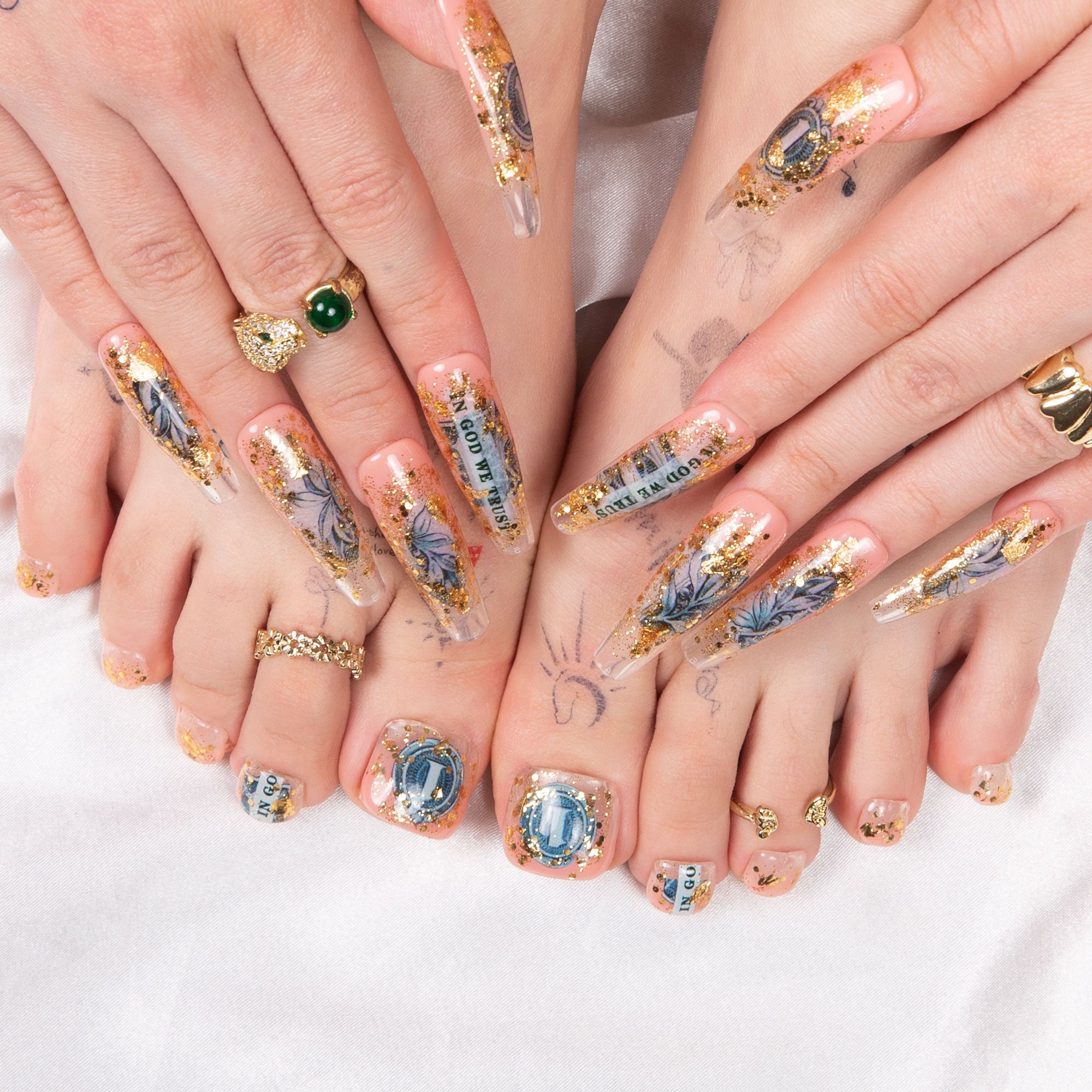 Dollar Combo Set Handmade Nails H98+T98