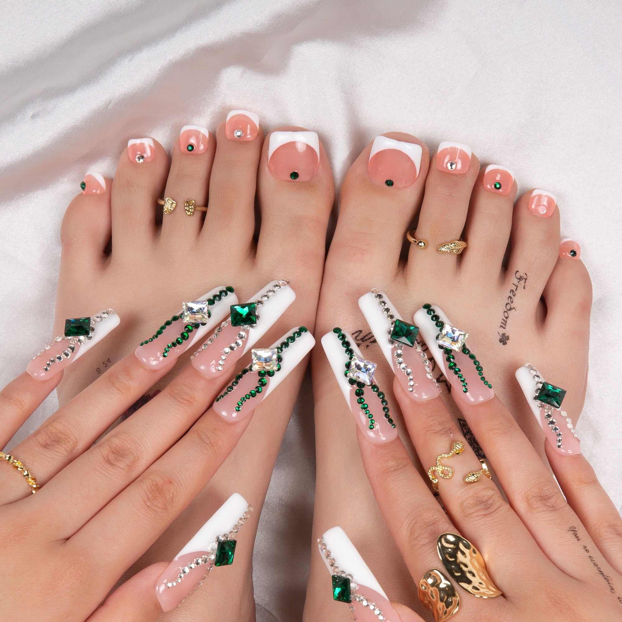 Crystals Magic Combo Set Handmade Nails H43+T43