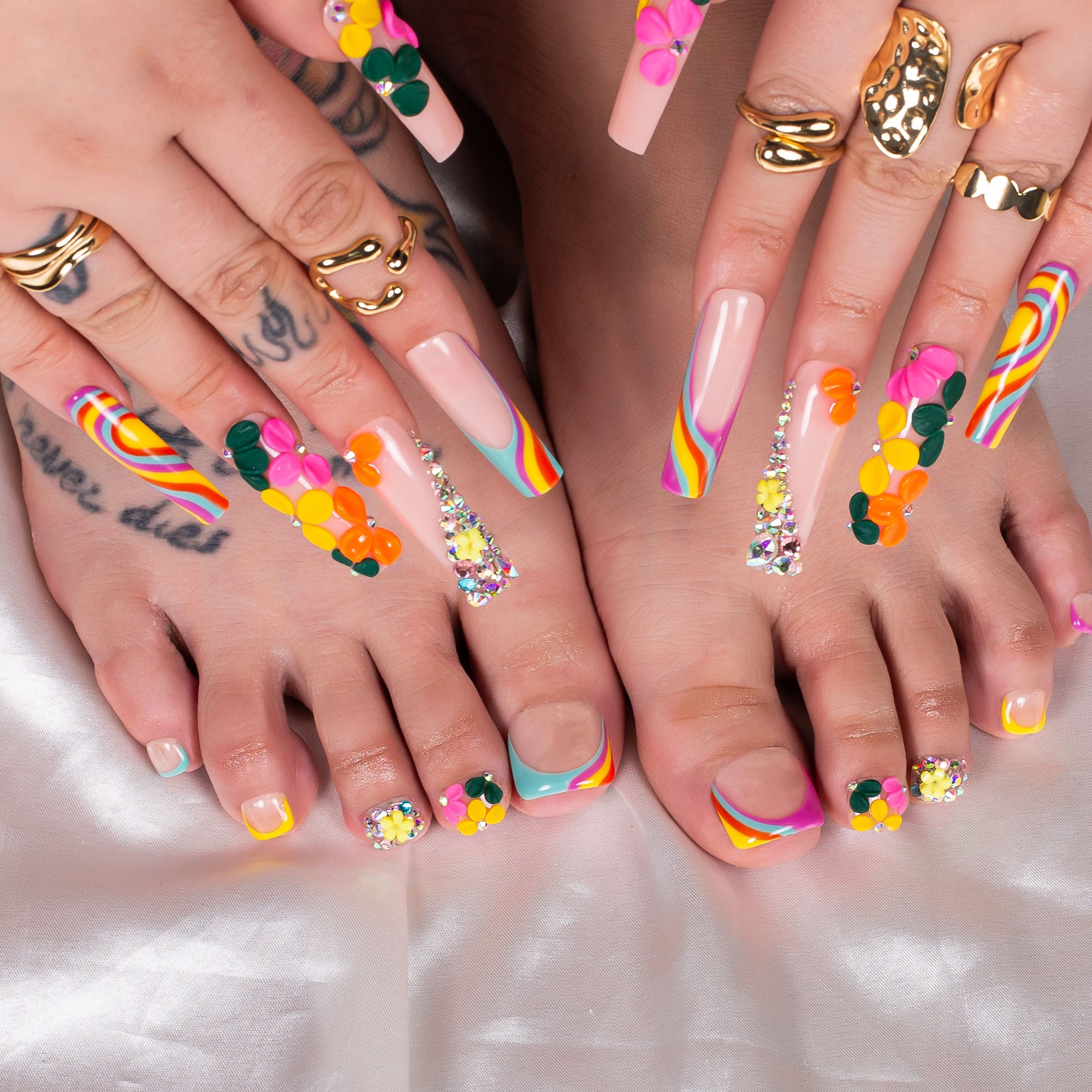 Spring Bliss Combo Set Handmade Nails H432+T432