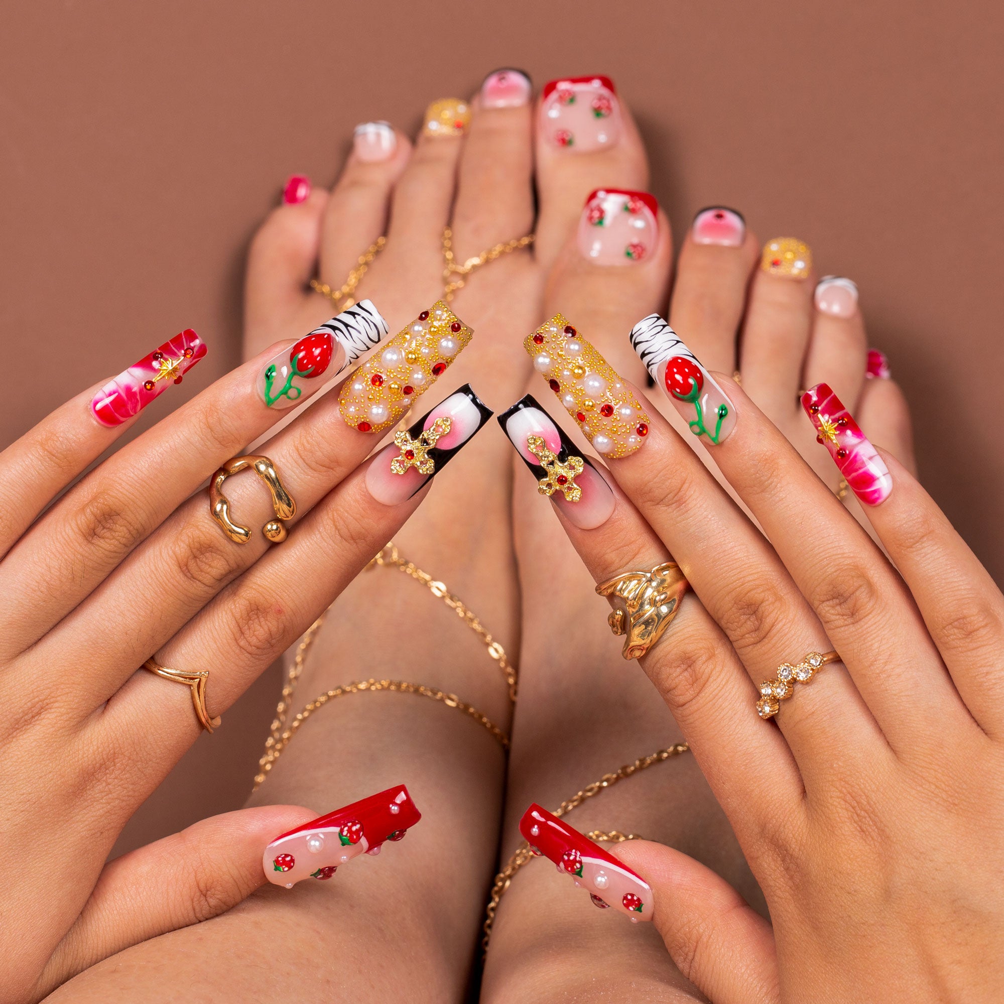 Eversweet Glitz Combo Set Handmade Nails H469+T469