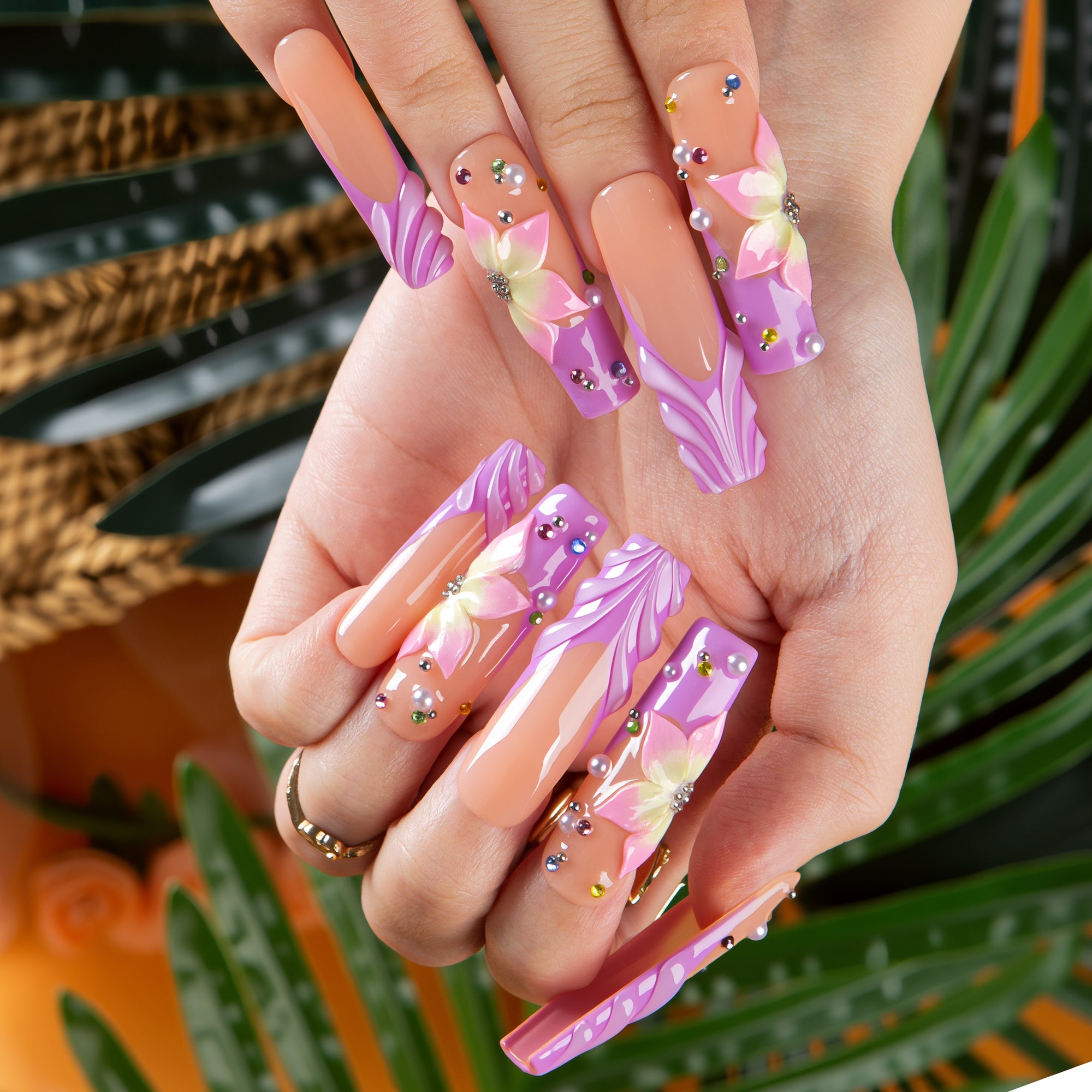 Floral Dream Handmade Nails H634