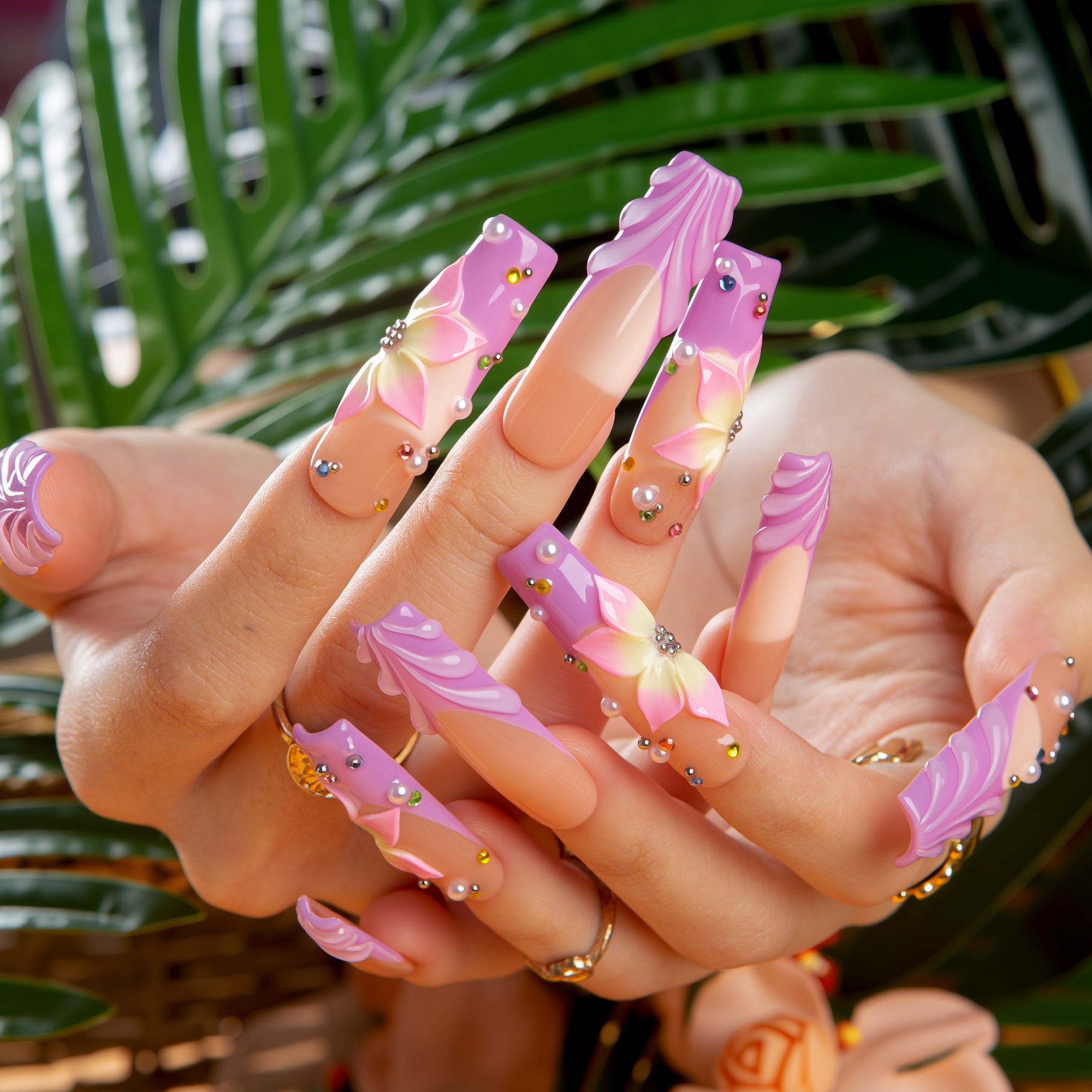 Floral Dream Handmade Nails H634