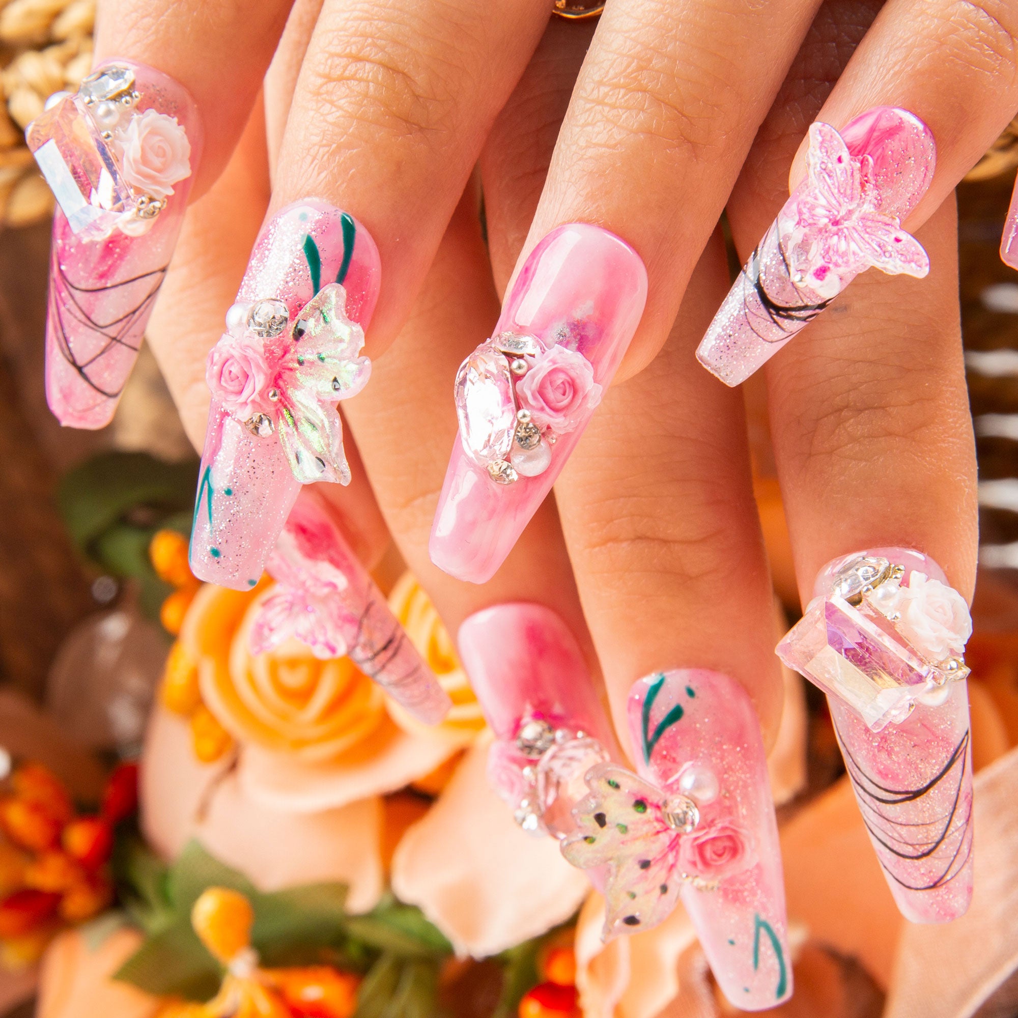 Victorian’s  Dreams Handmade Nails H462