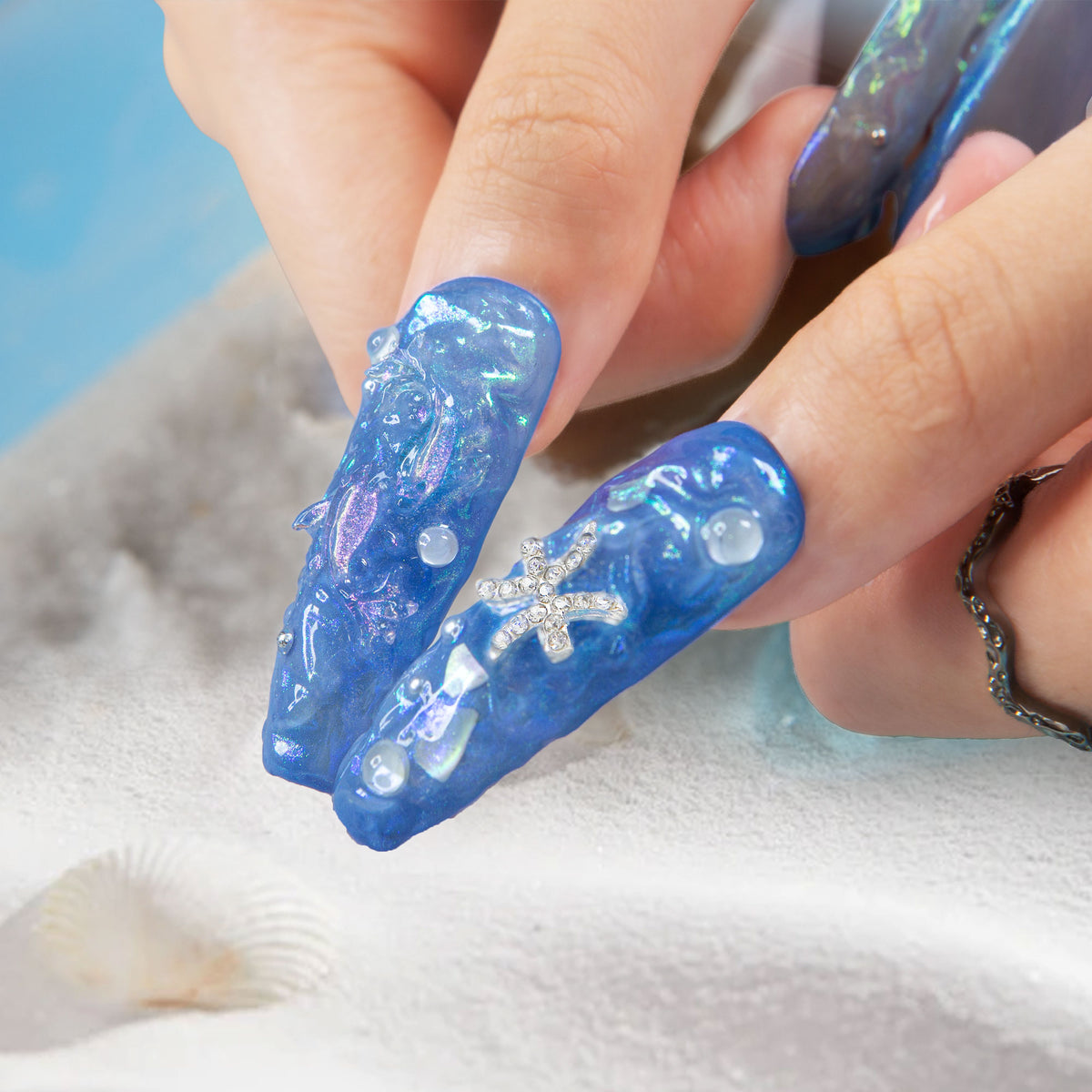 Pisces Moonrise Handmade Nails H592