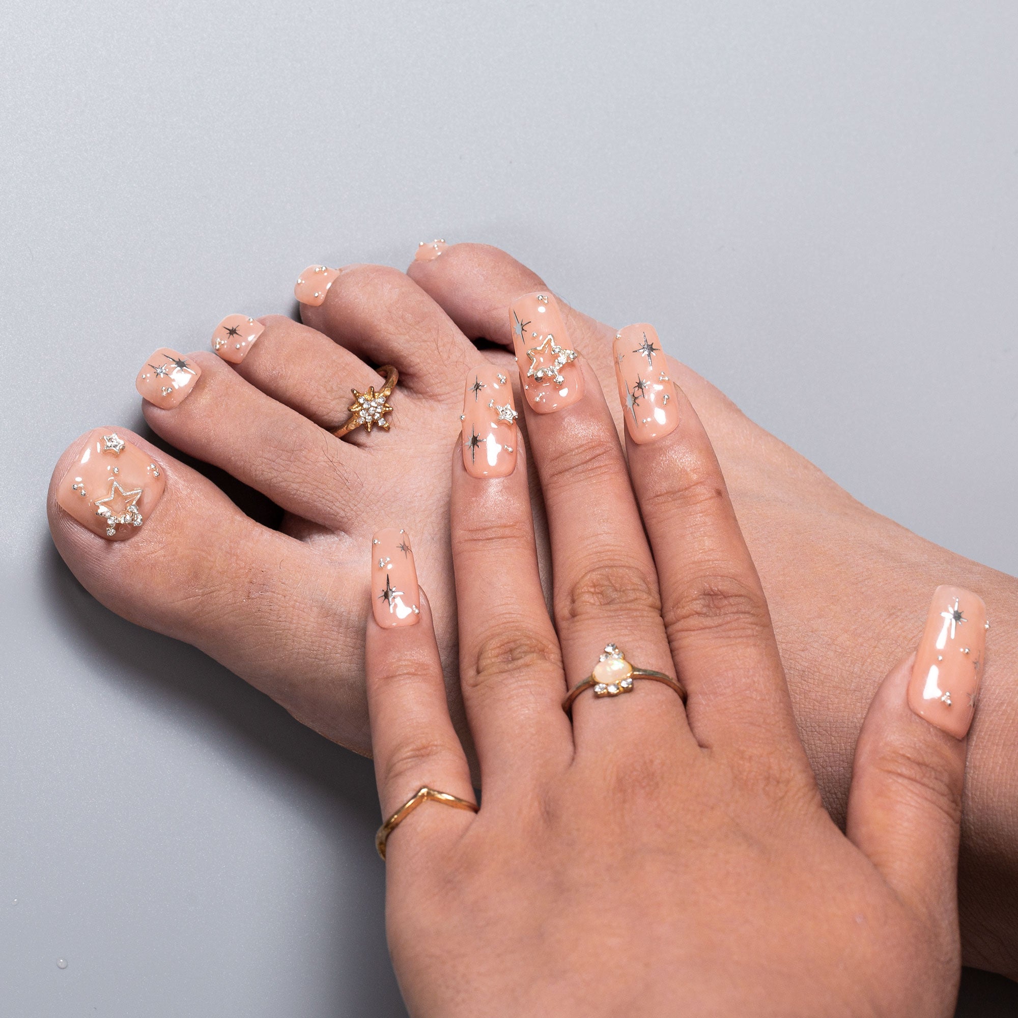 Starlit Wish Combo Set Handmade Nails H570+T570