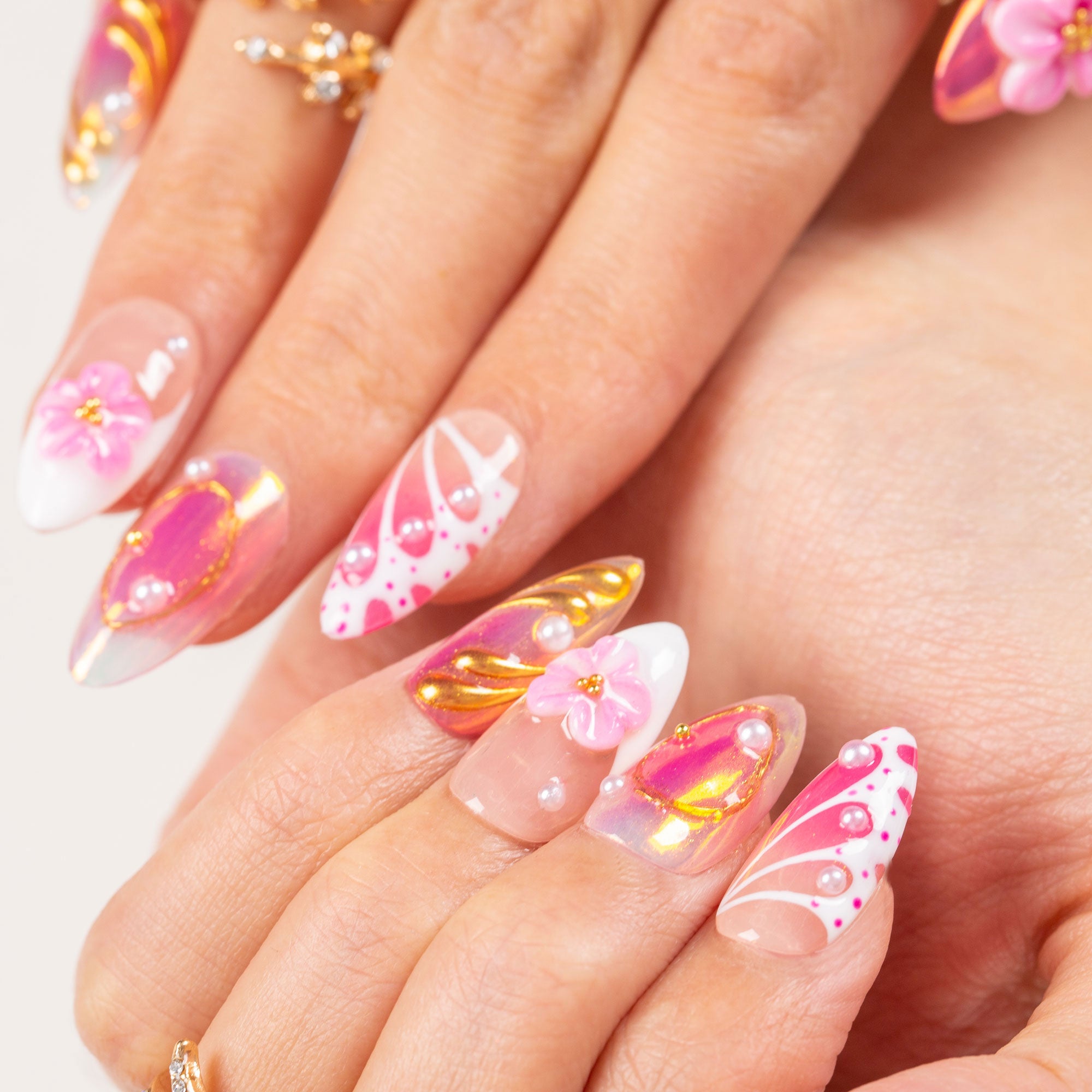 Summer Spritzer Handmade Nails H496 RTS