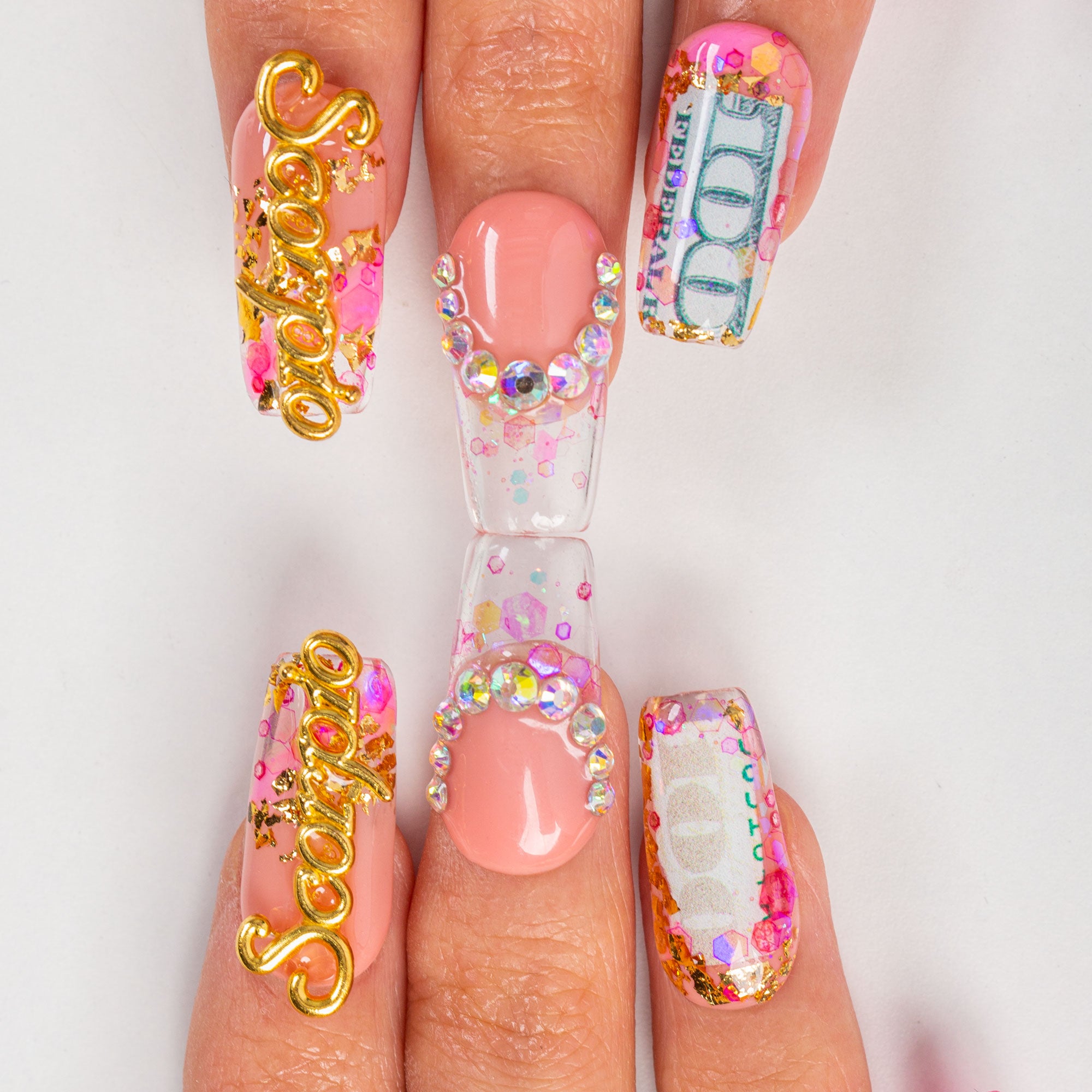 Birthday Queen Handmade Nails H509
