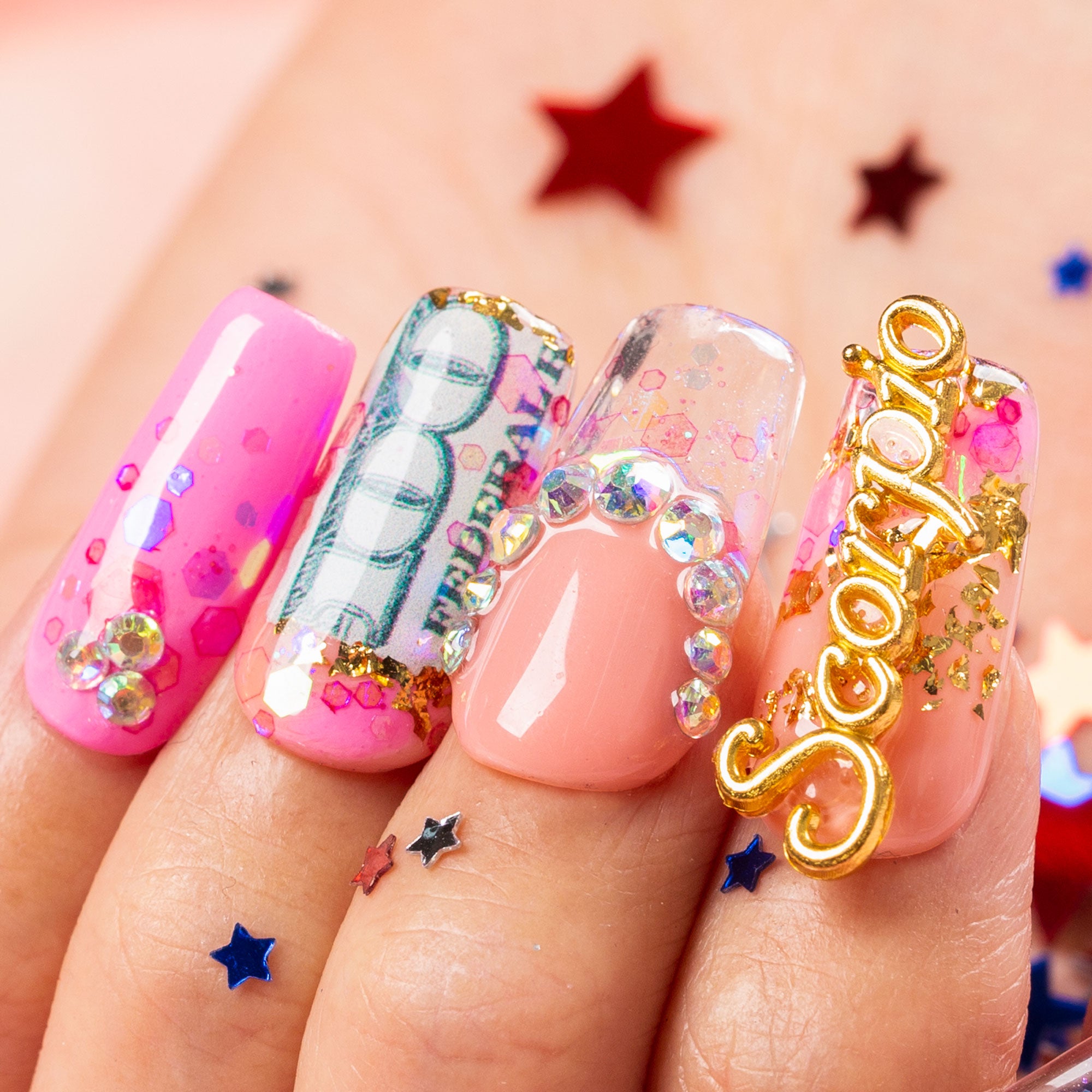 Birthday Queen Handmade Nails H509