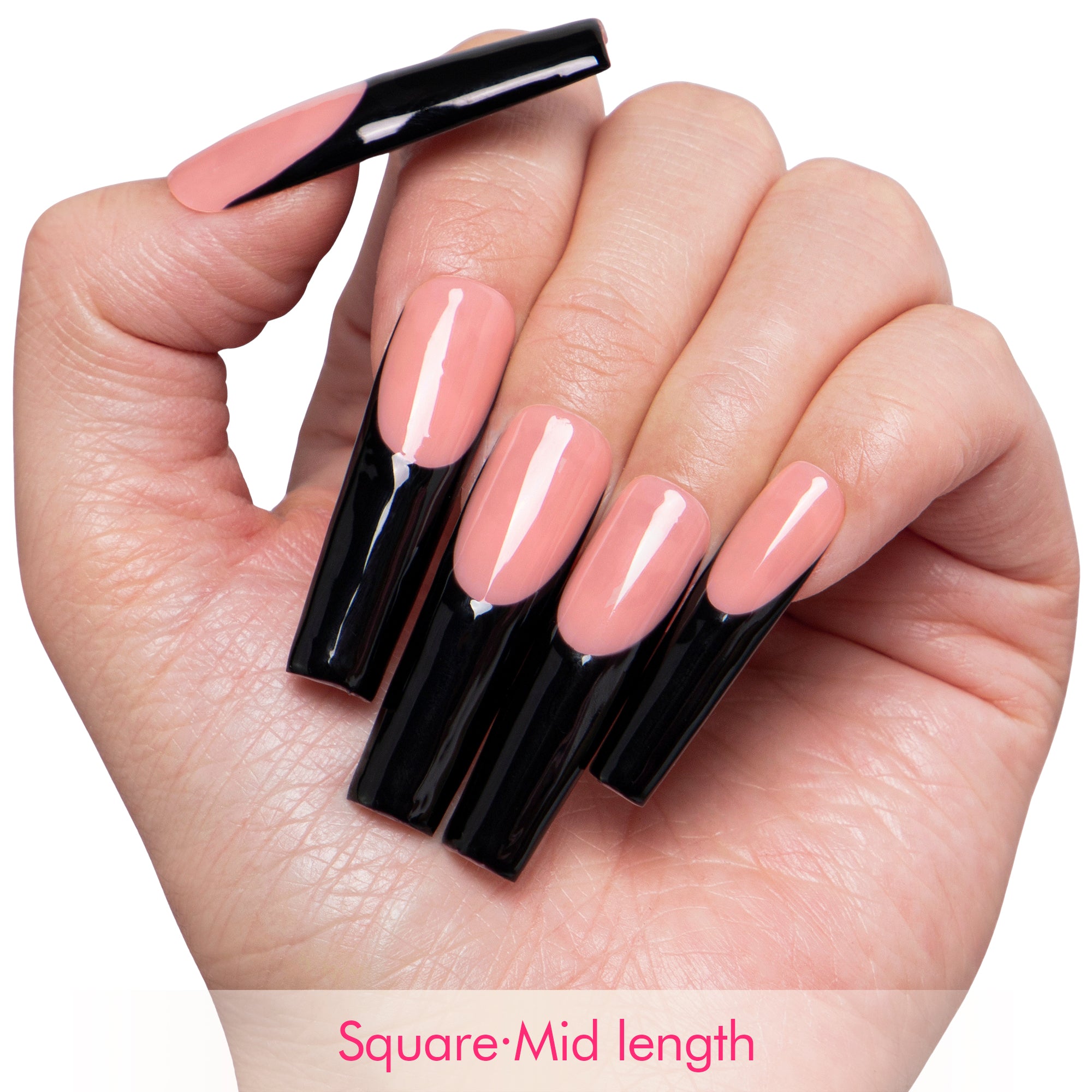 Black tie Affair Handmade Nails F014