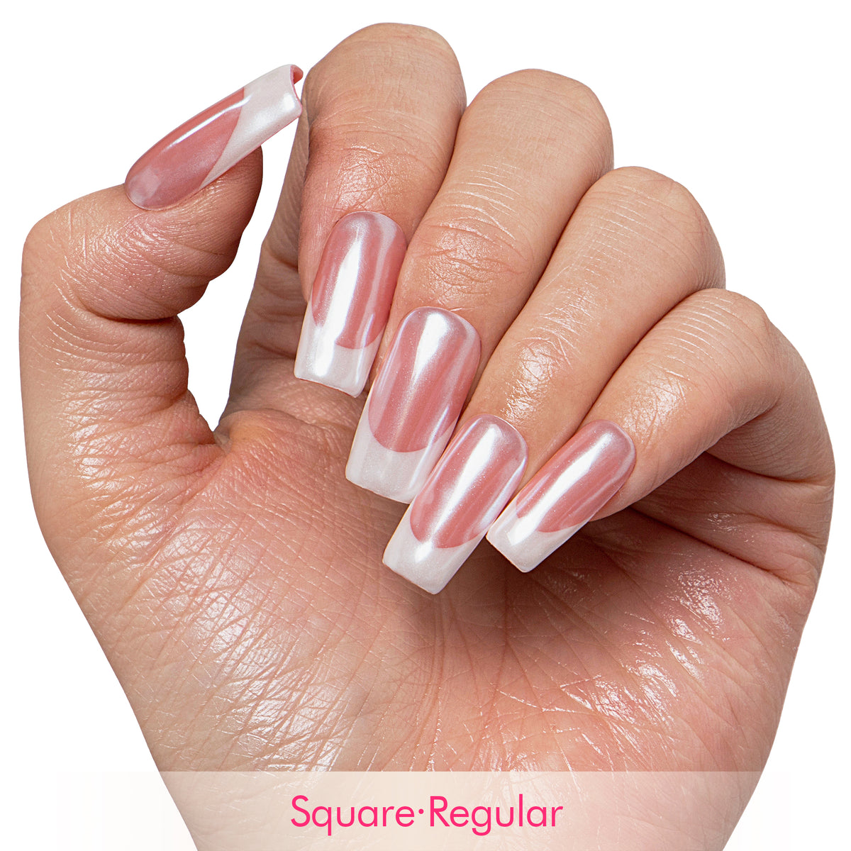 Pearl perfection Handmade Nails F016