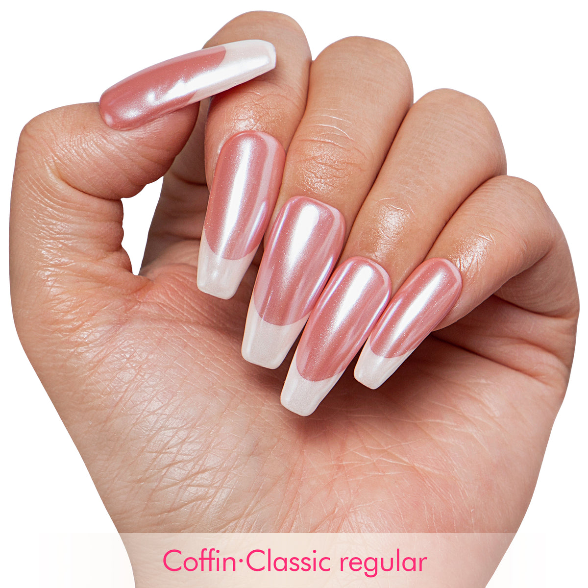 Pearl perfection Handmade Nails F016