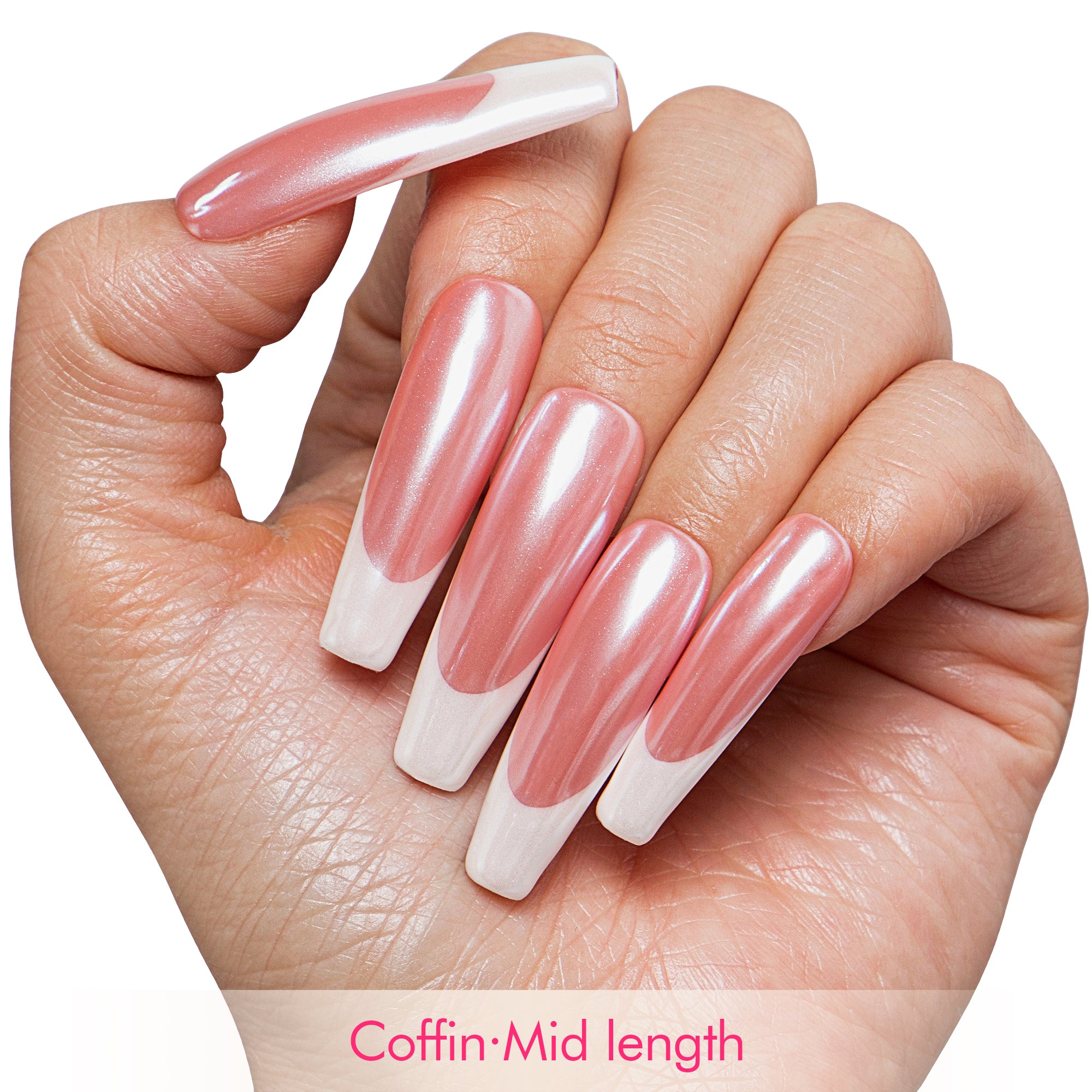 Pearl perfection Handmade Nails F016