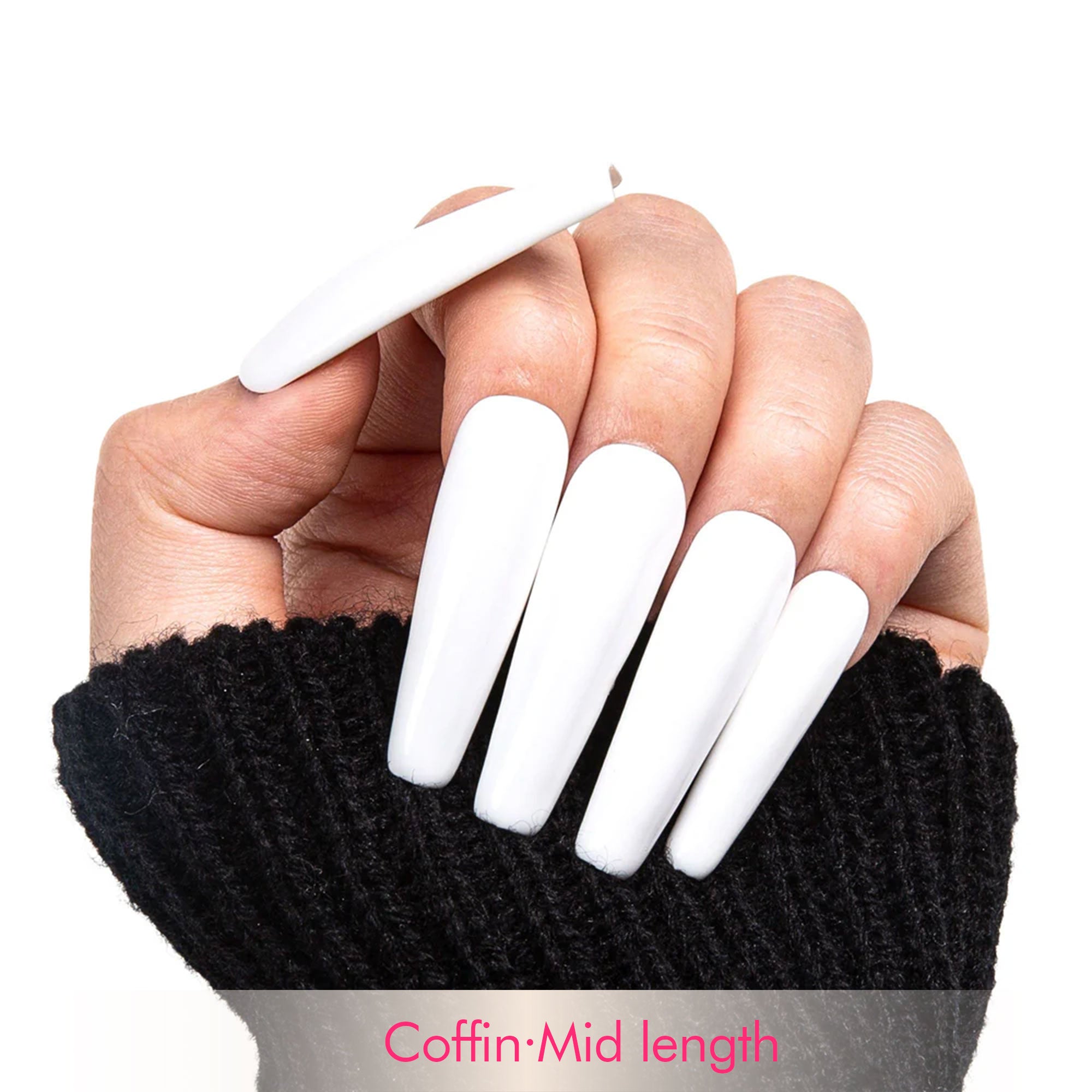 Snow White Handmade Nails H10