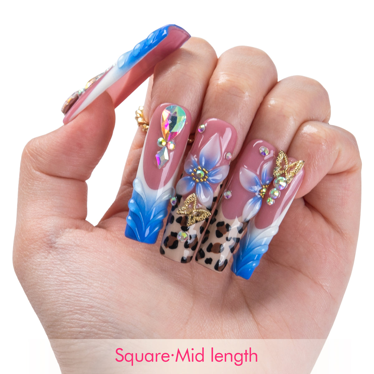 Aqua Flora Handmade Nails H1008