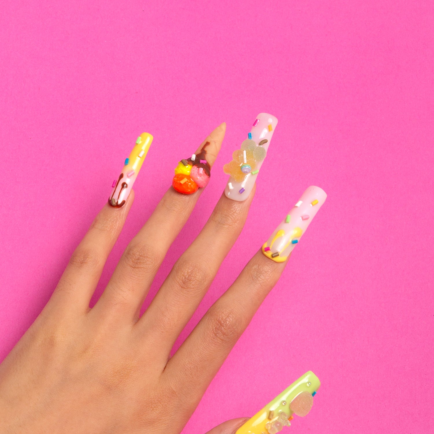 Ice Queam Handmade Square Nails H110 RTS