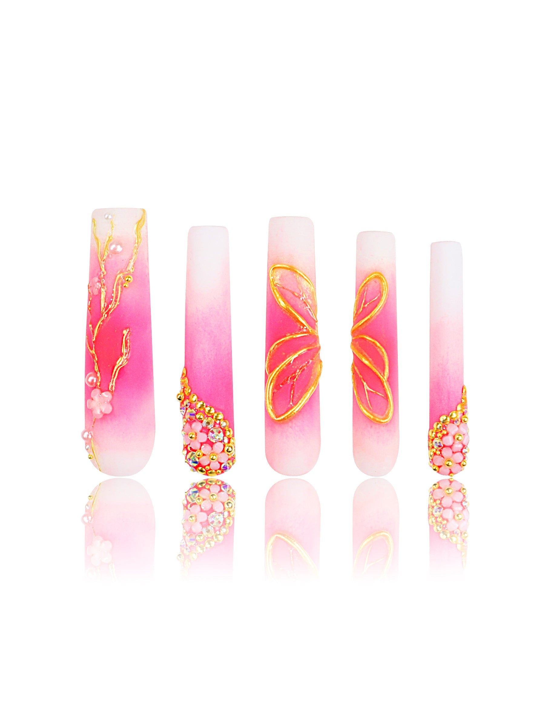 cherry blossom press on nails