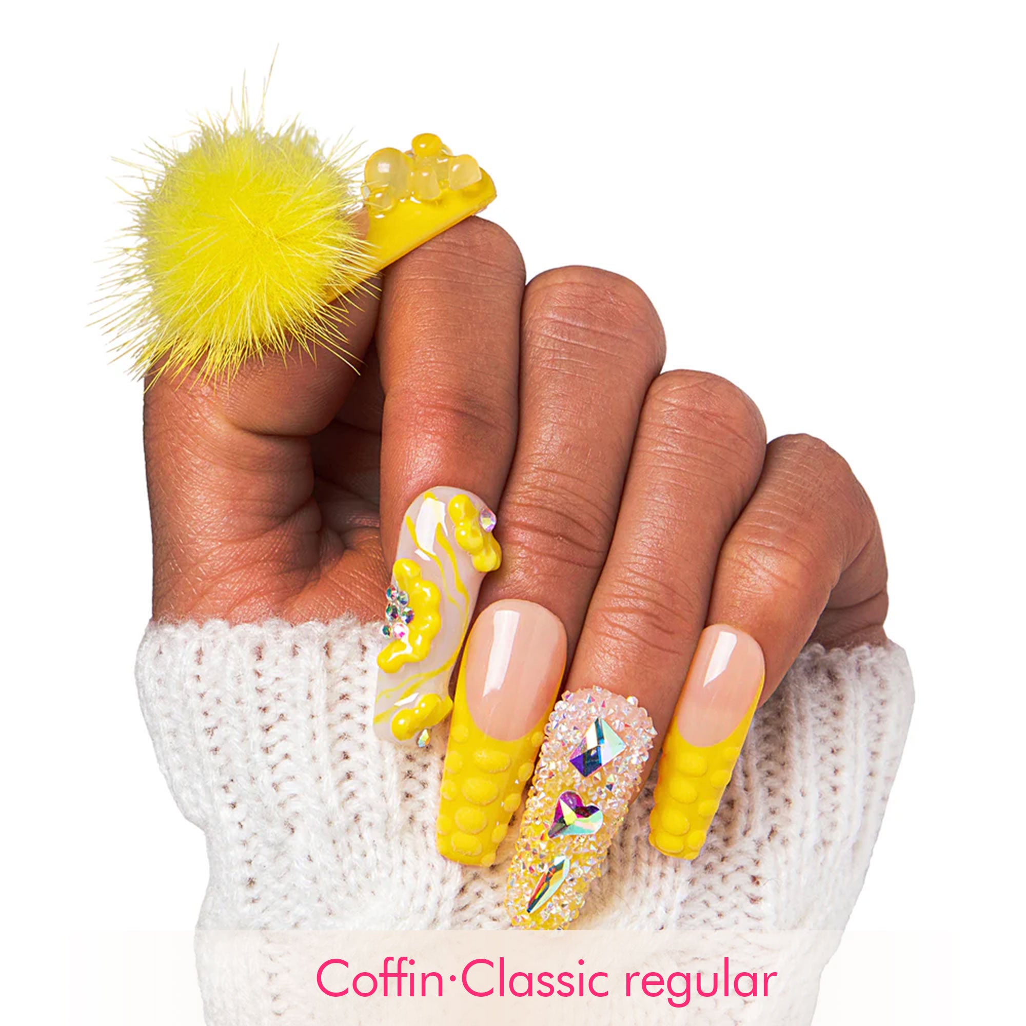 Yummy French Tip Handmade Nails H131