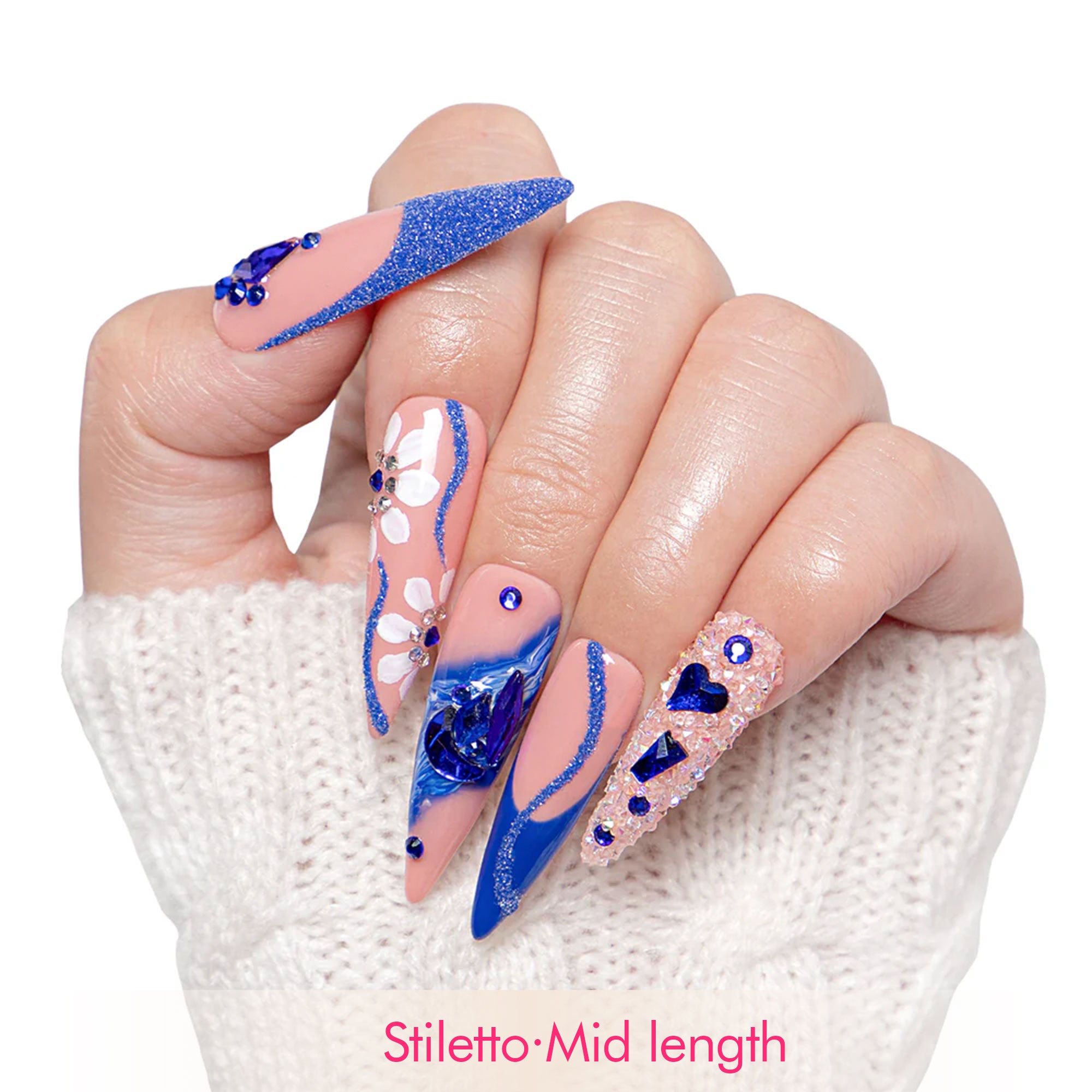 Glimmer Fuse Handmade Nails H106