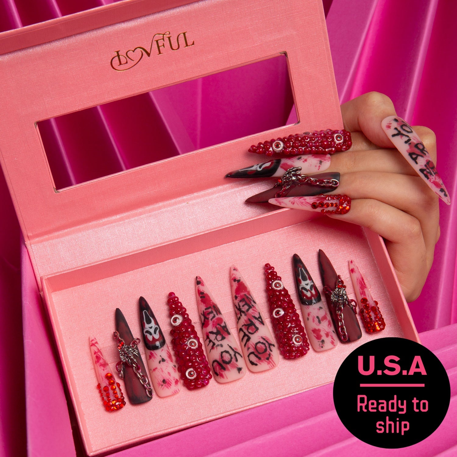 You Are Next Handmade Stiletto Nails H134 Rts S / Long