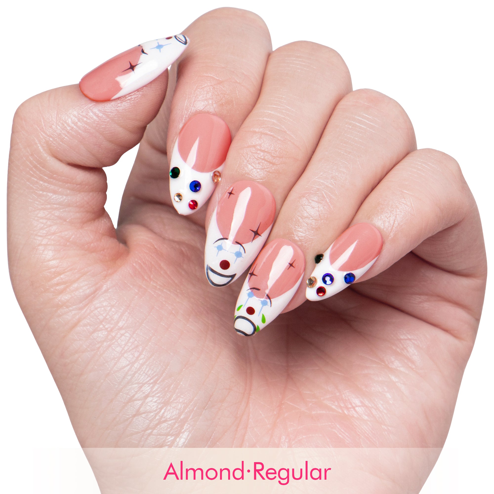Clown Handmade Nails H139
