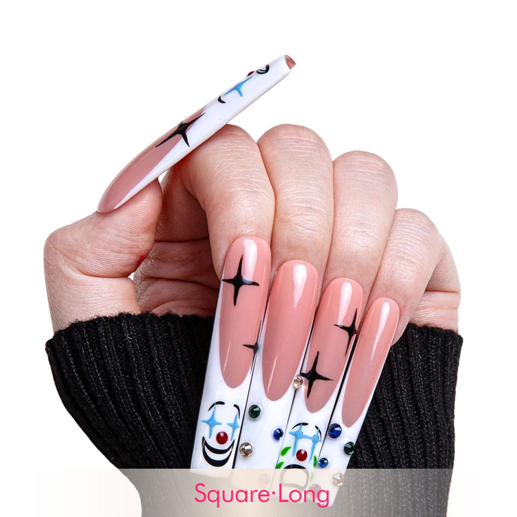 Clown Handmade Nails H139