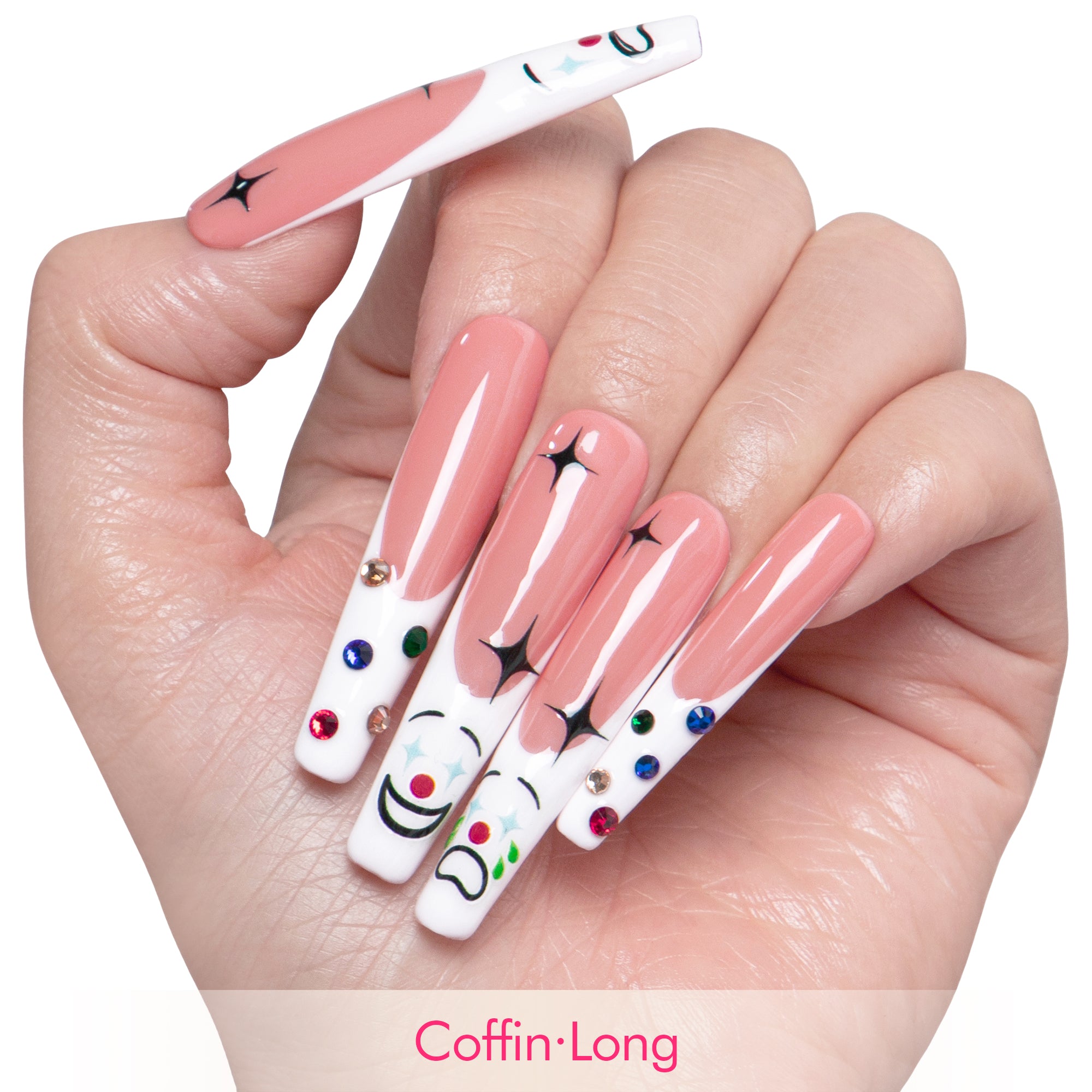 Clown Handmade Nails H139