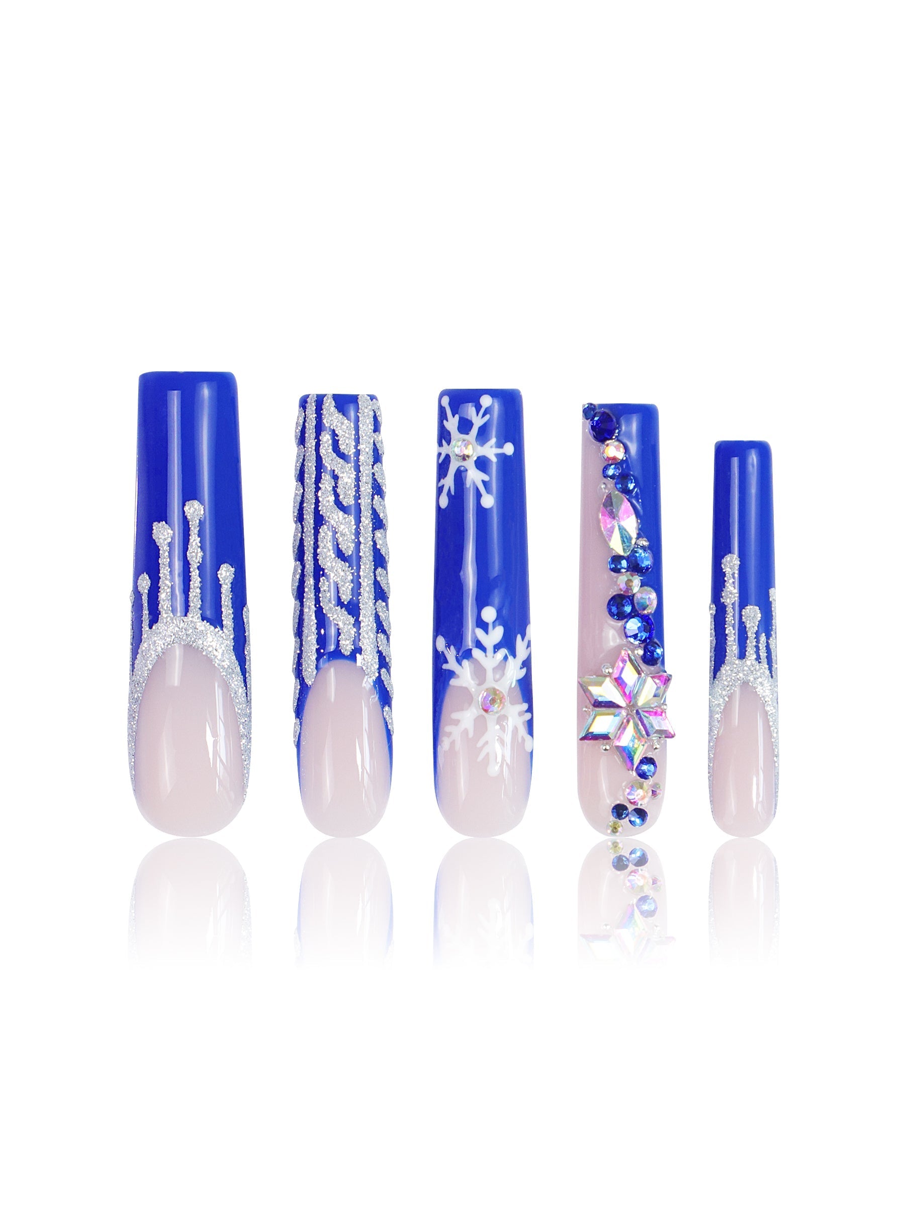 snow waltz press on nails