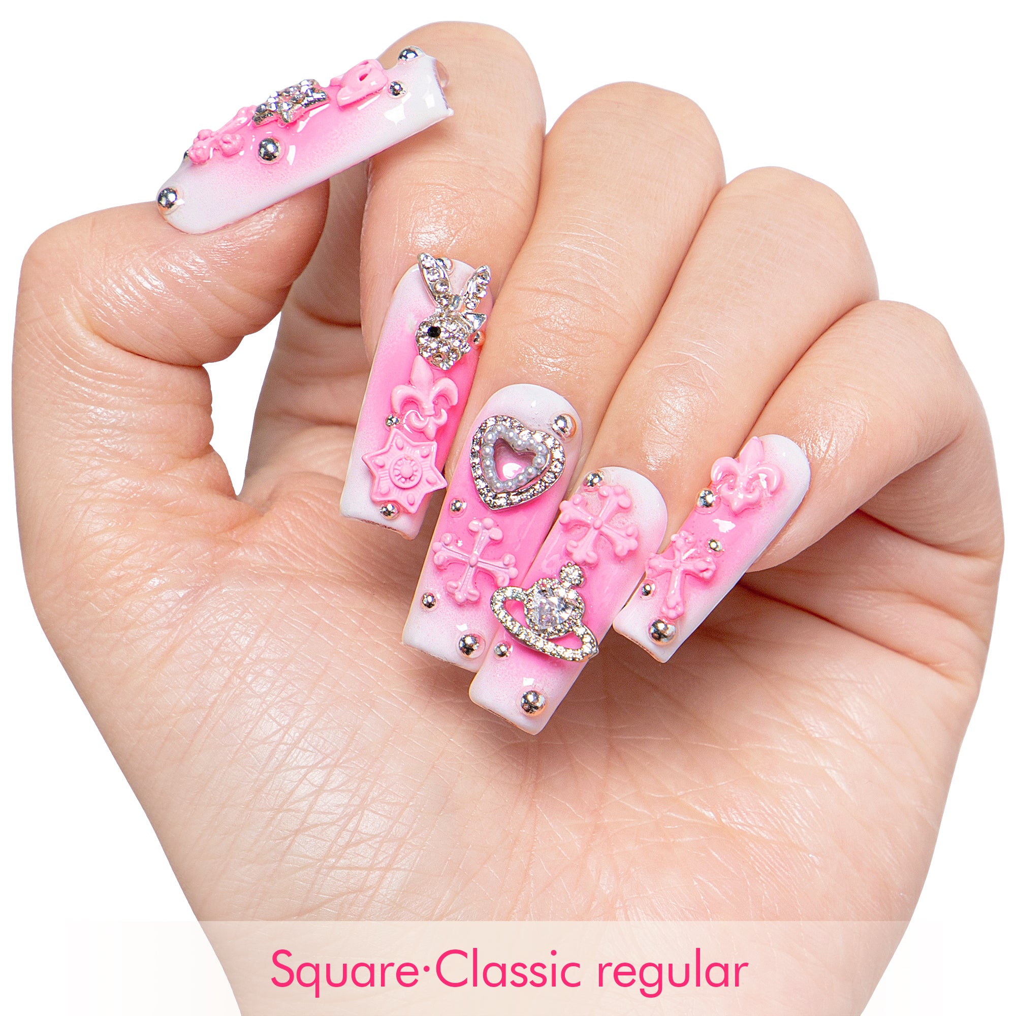Pink Bliss Blush Handmade Nails H141