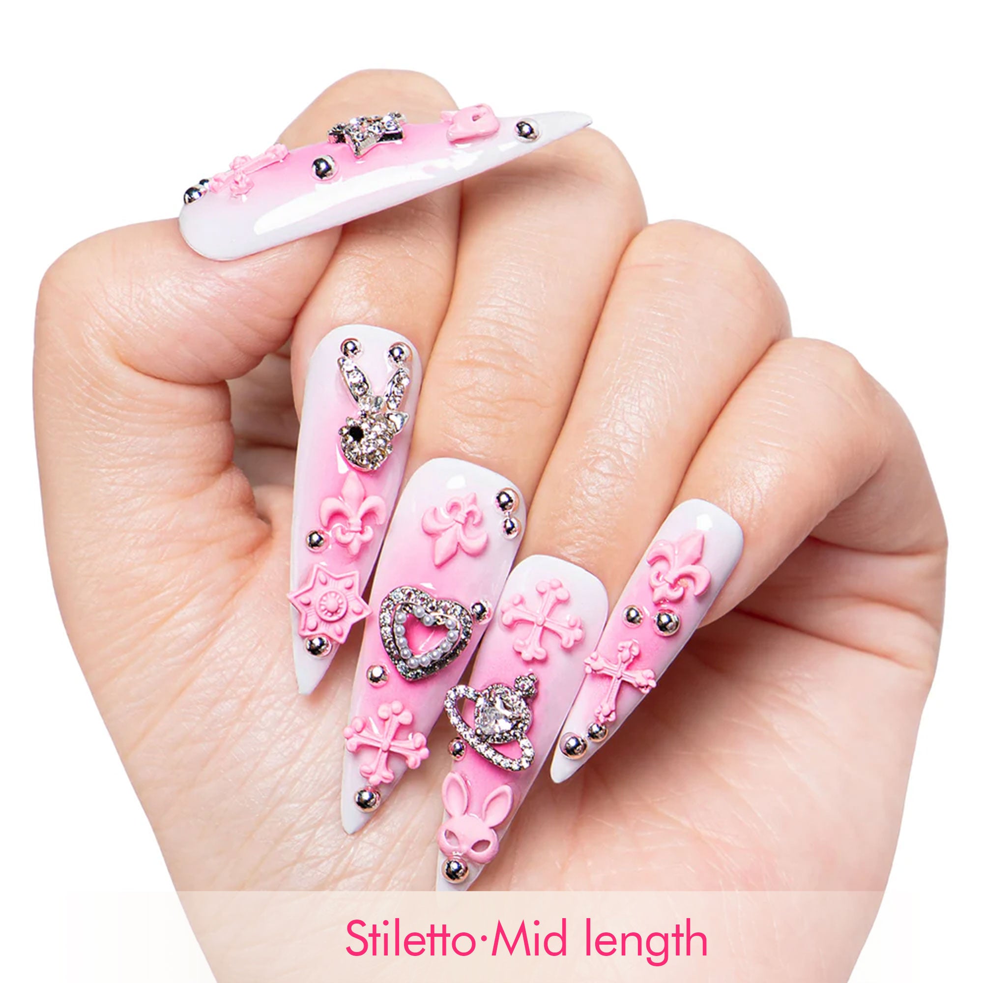Pink Bliss Blush Handmade Nails H141