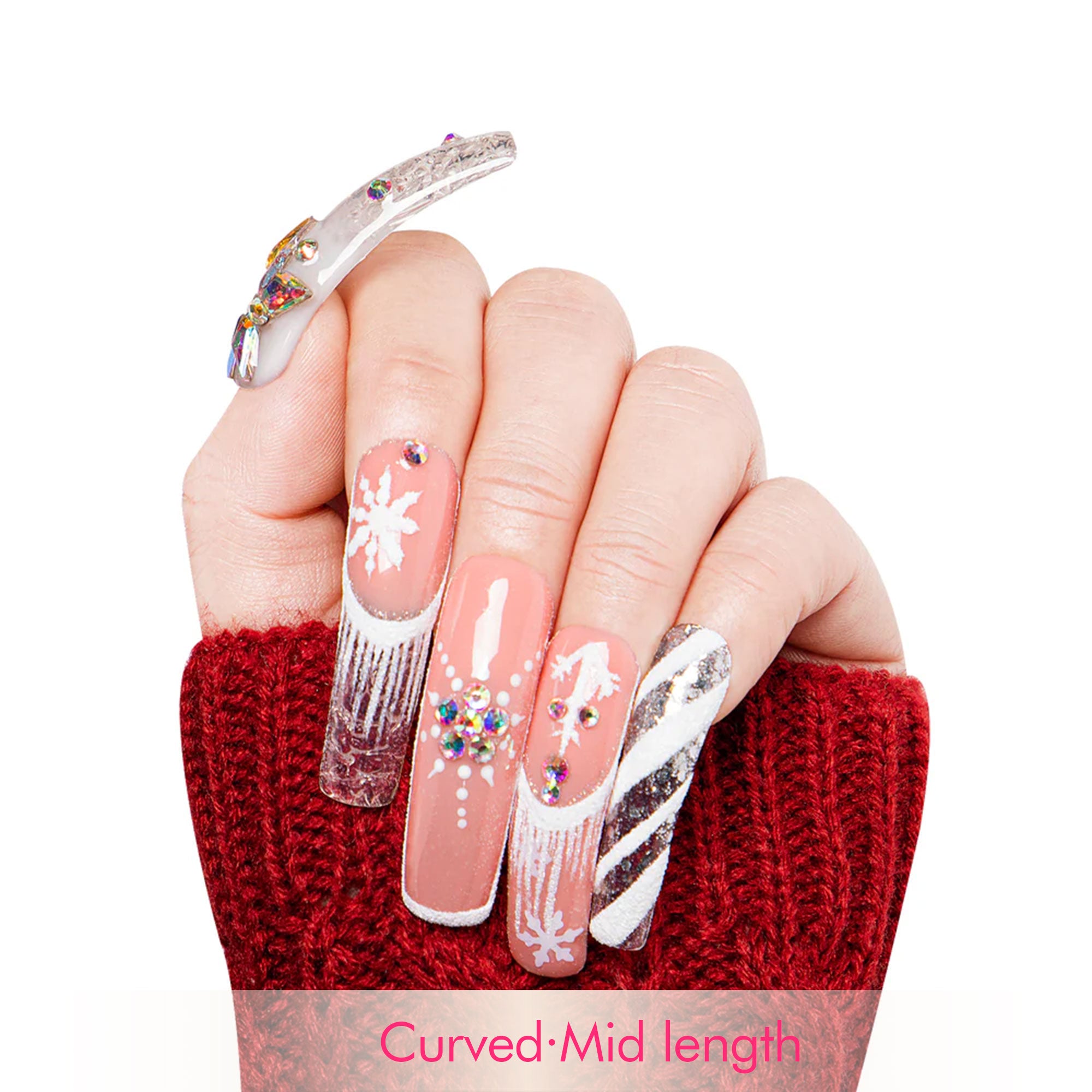 Snowy Moonlight Handmade Nails H142