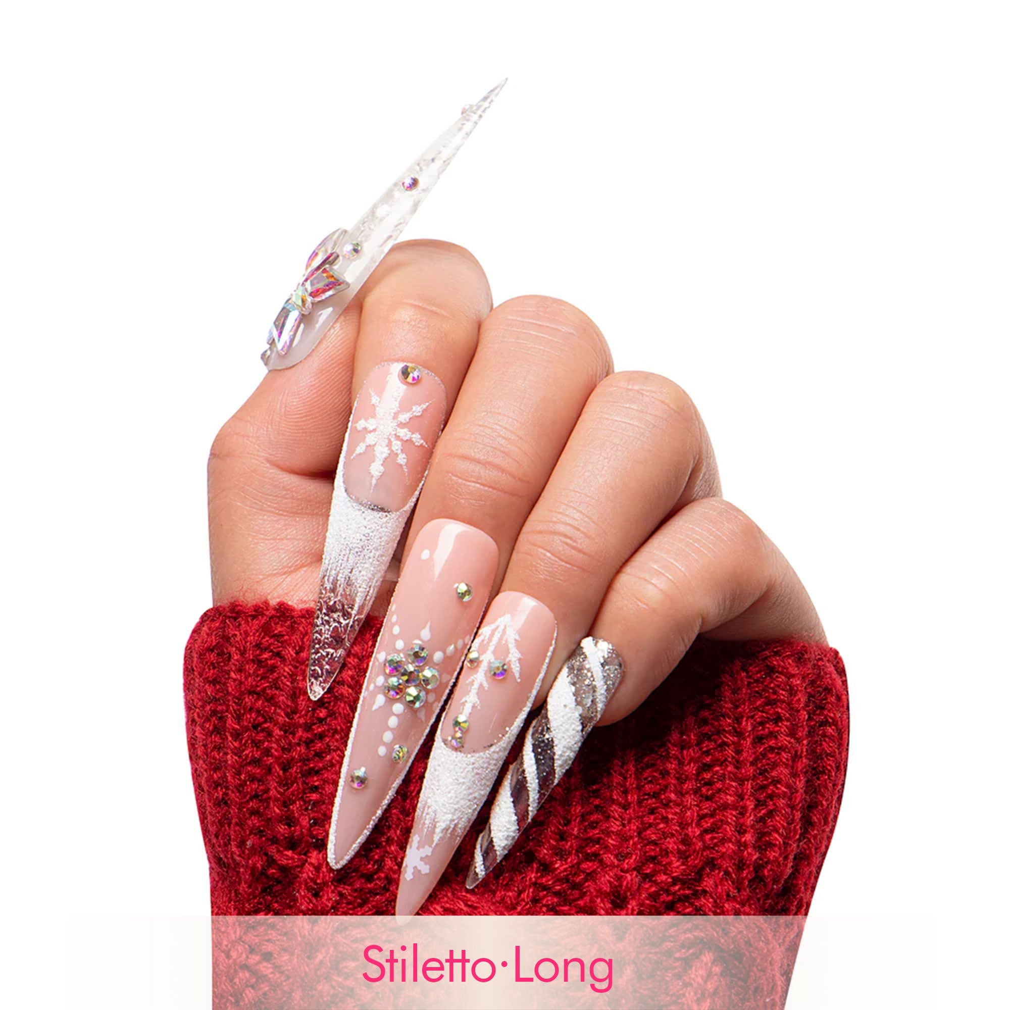 Snowy Moonlight Handmade Nails H142