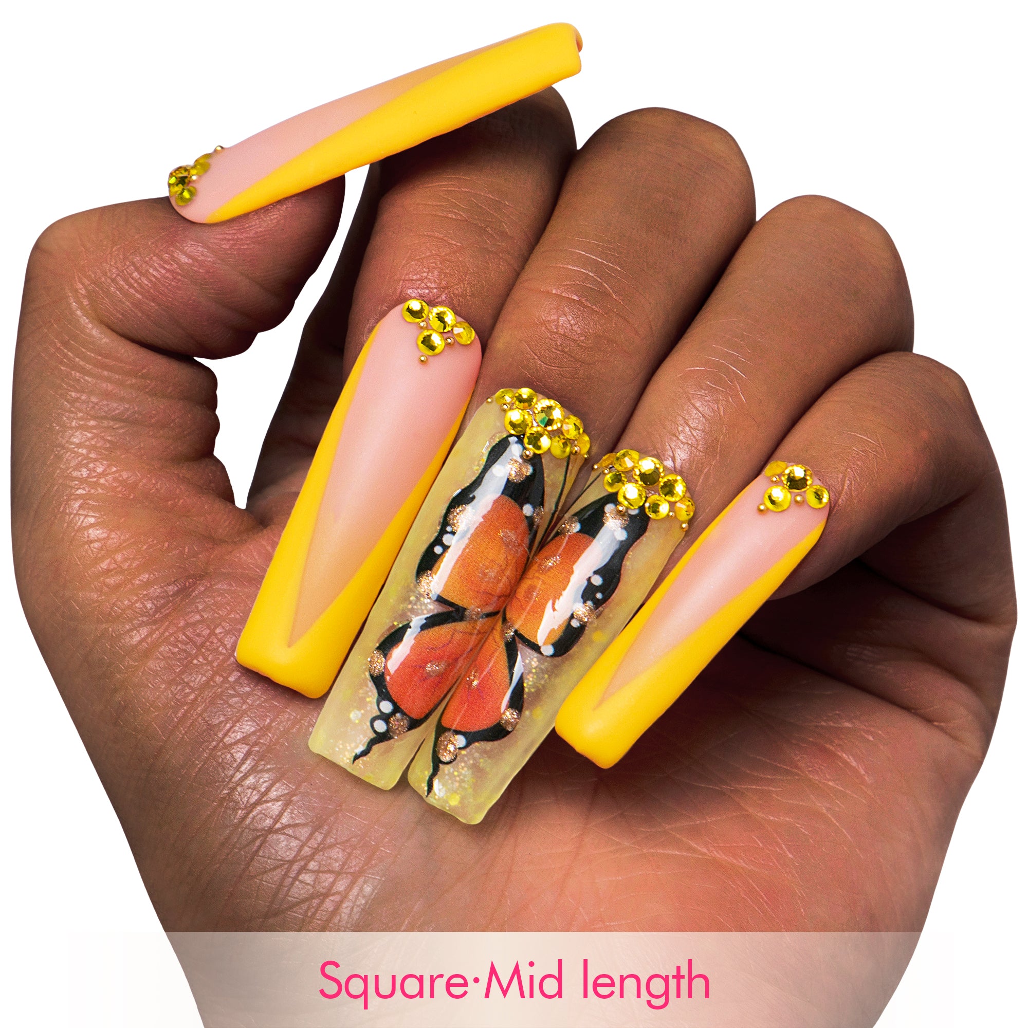 Follow Me Butterfly Handmade Nails H152