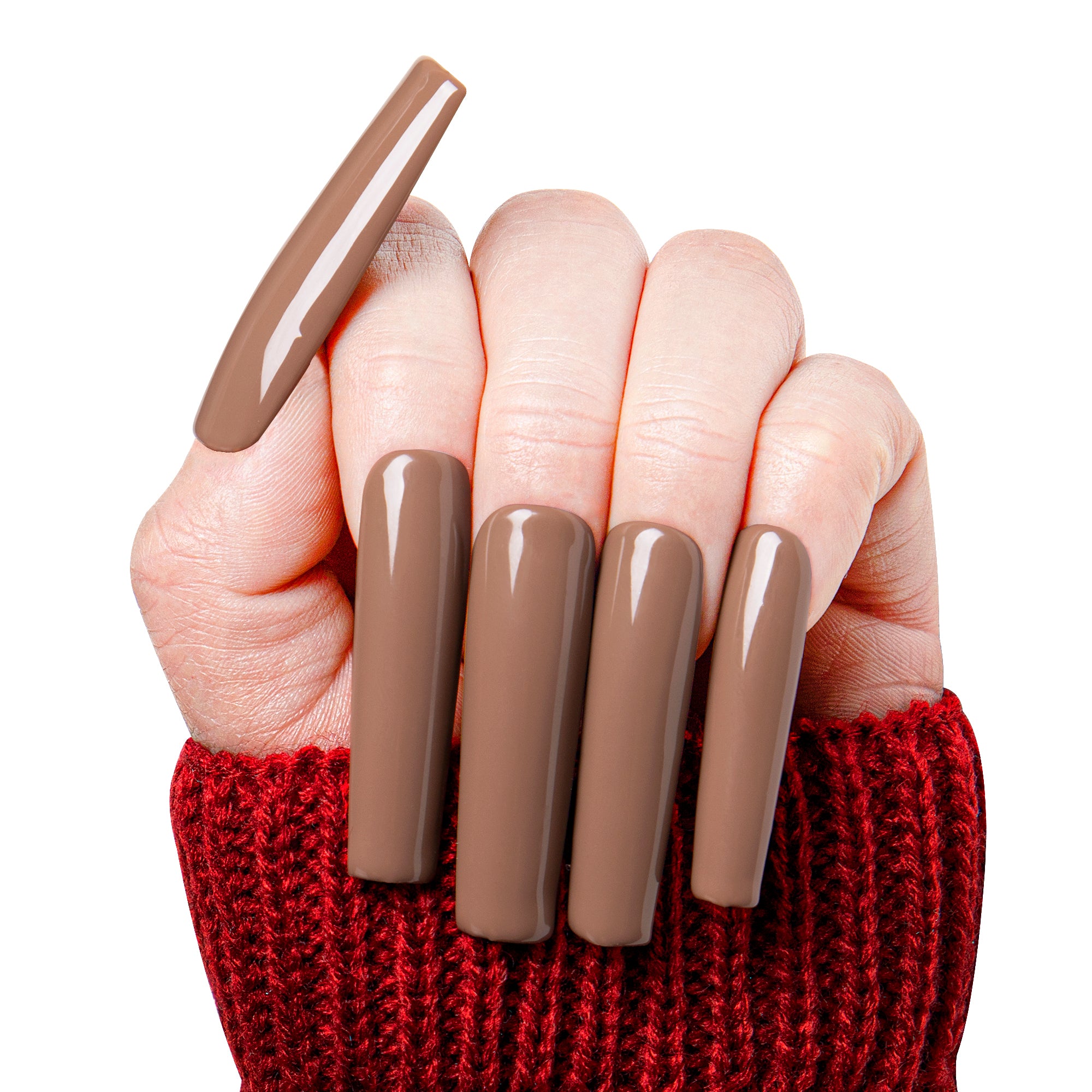 Cappuccino Handmade Nails H16