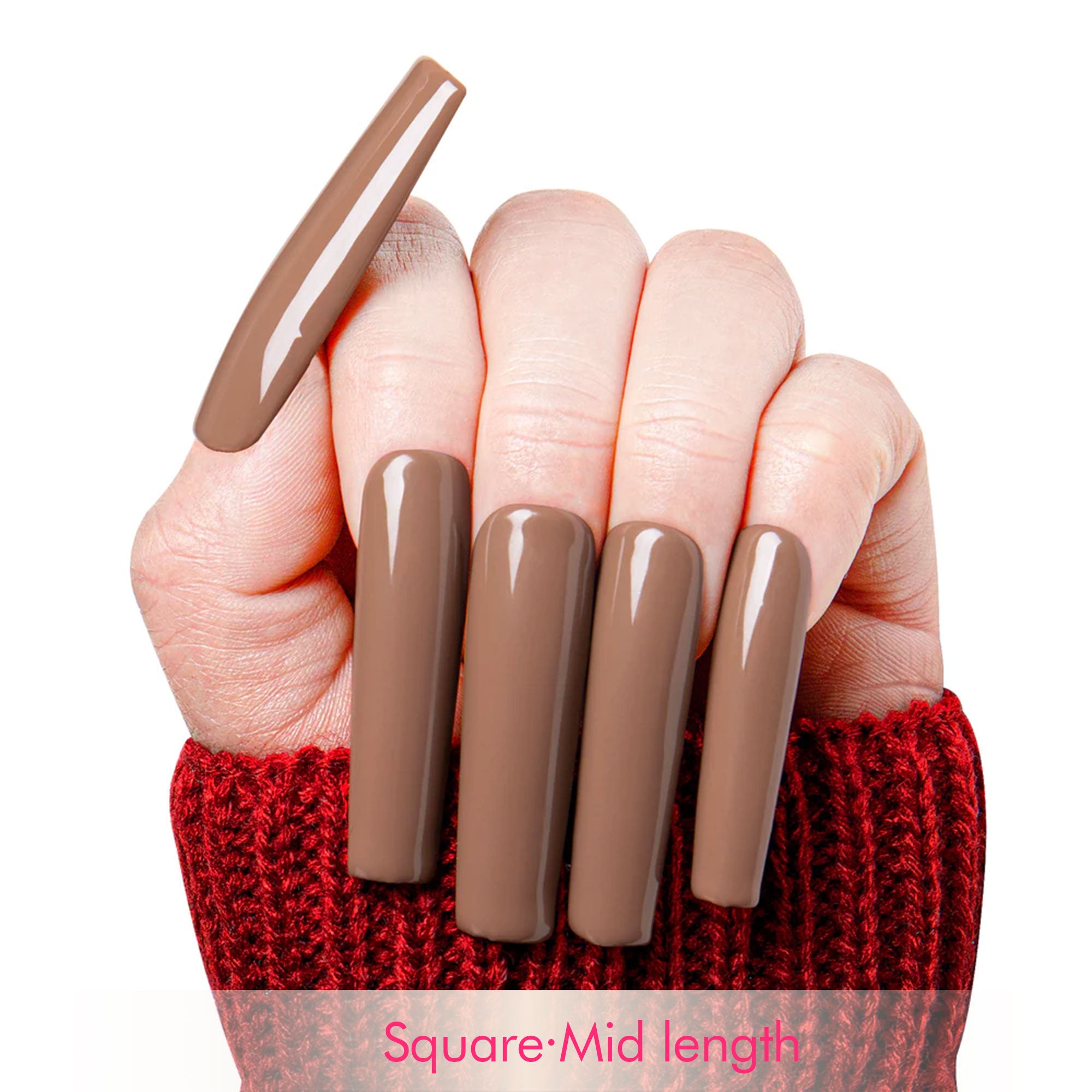 Cappuccino Handmade Nails H16