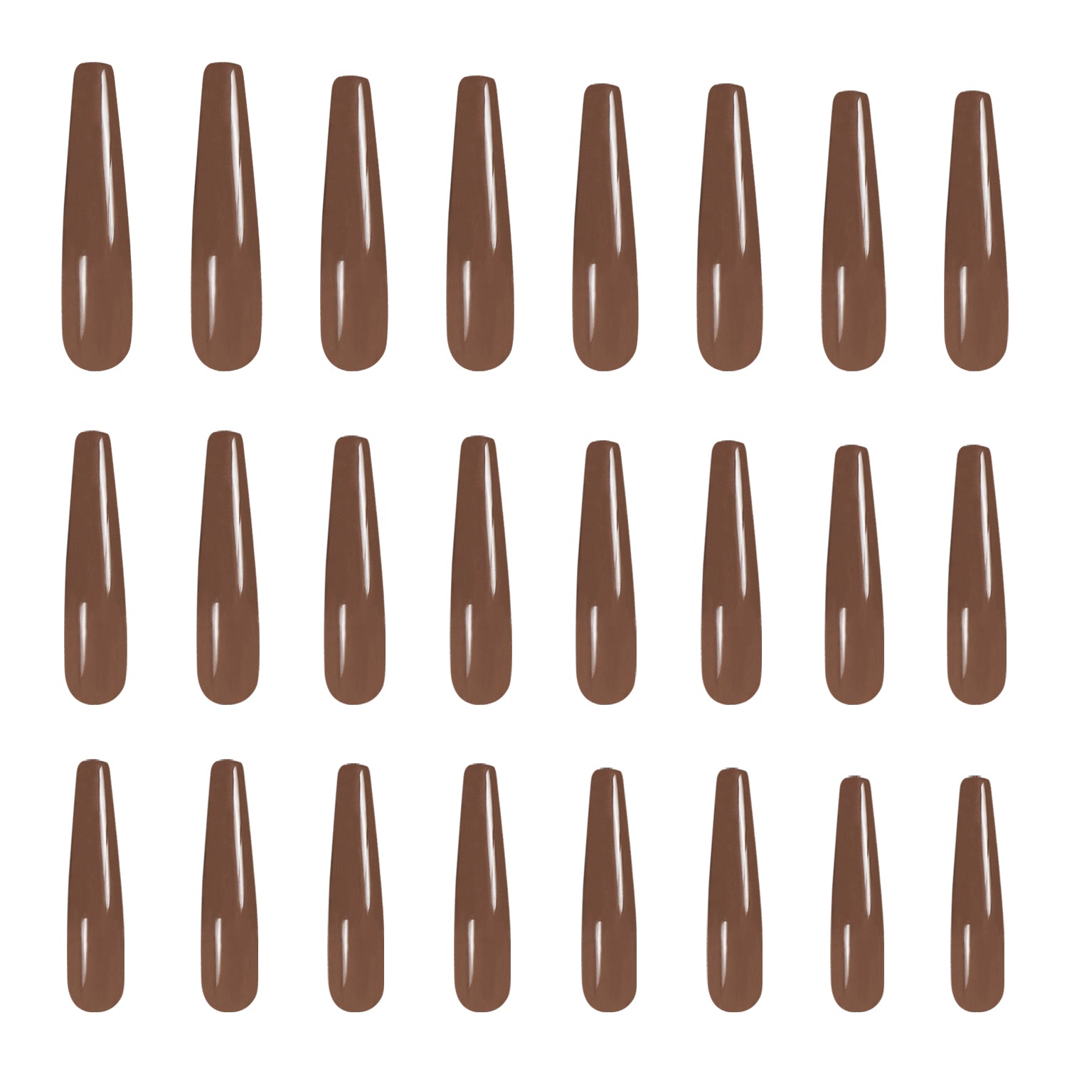 Cappuccino Handmade Nails 24pcs H16
