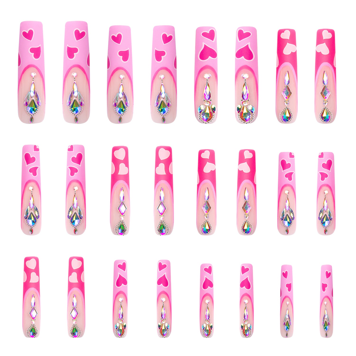 Floating Romance French Tip Press On Nails