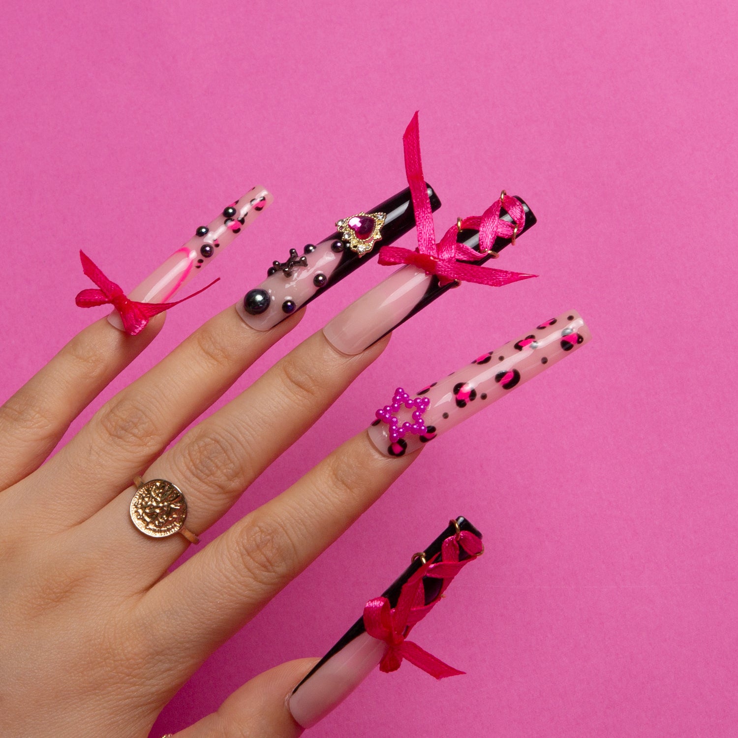 The Sweet Guardian Handmade Square Nails H173 RTS