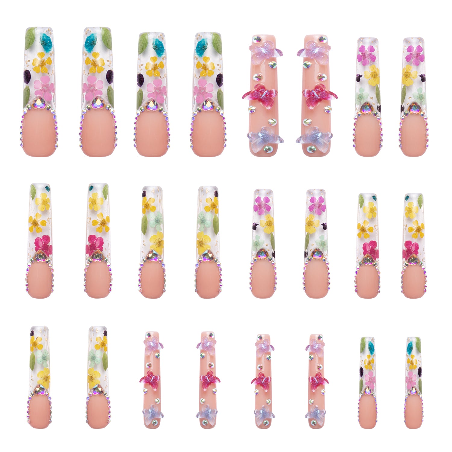 Flora Handmade Nails 24pcs H176