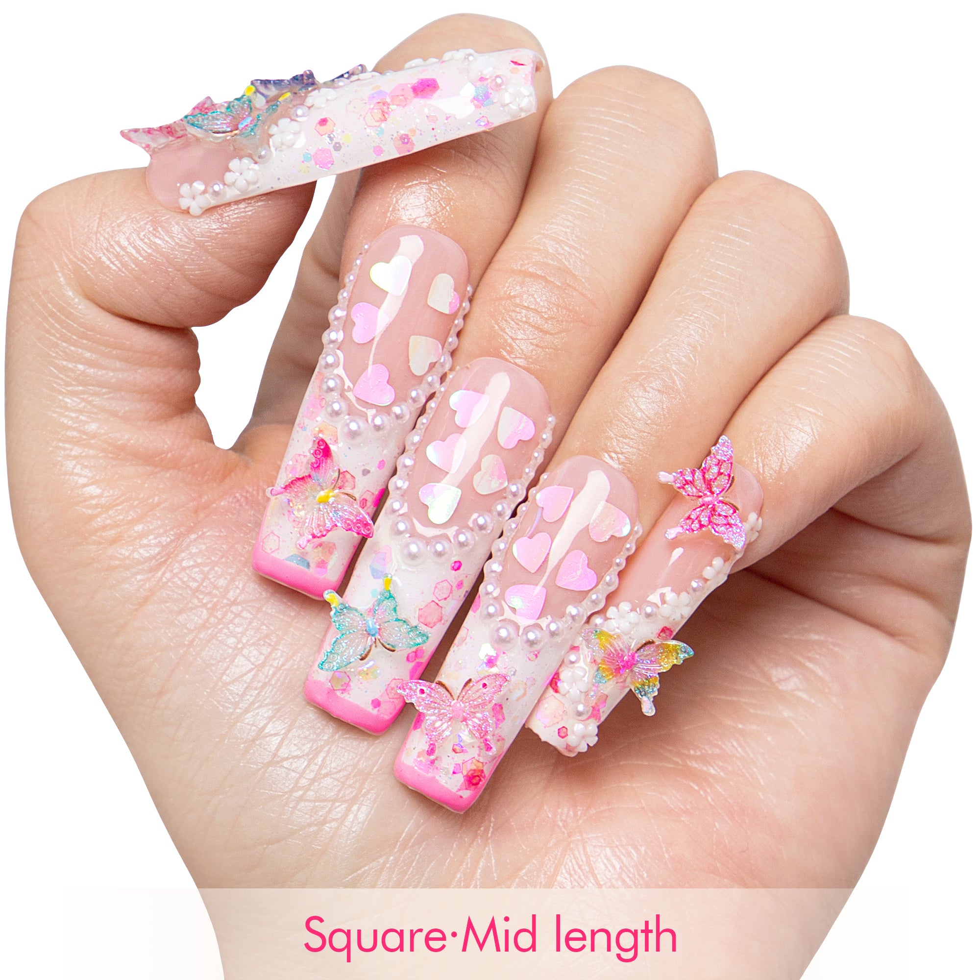 Tipsy Butterfly Handmade Nails H184