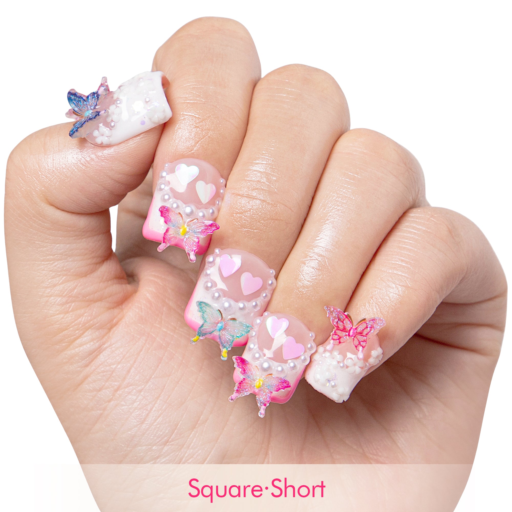 Tipsy Butterfly Handmade Nails H184