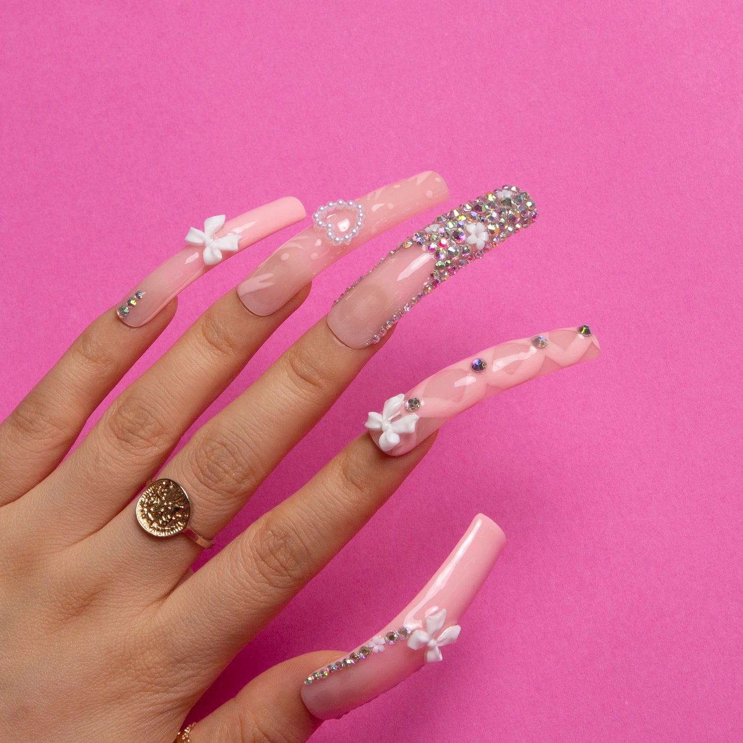 Vintage Shortcake Handmade Curve Nails H187 RTS