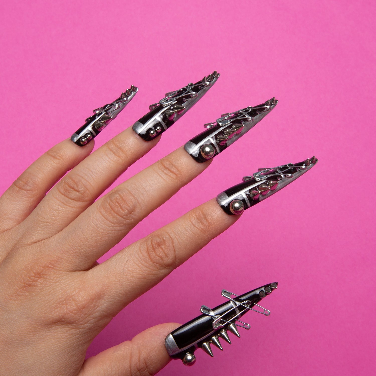 Slayer Handmade Stiletto Nails H201 RTS
