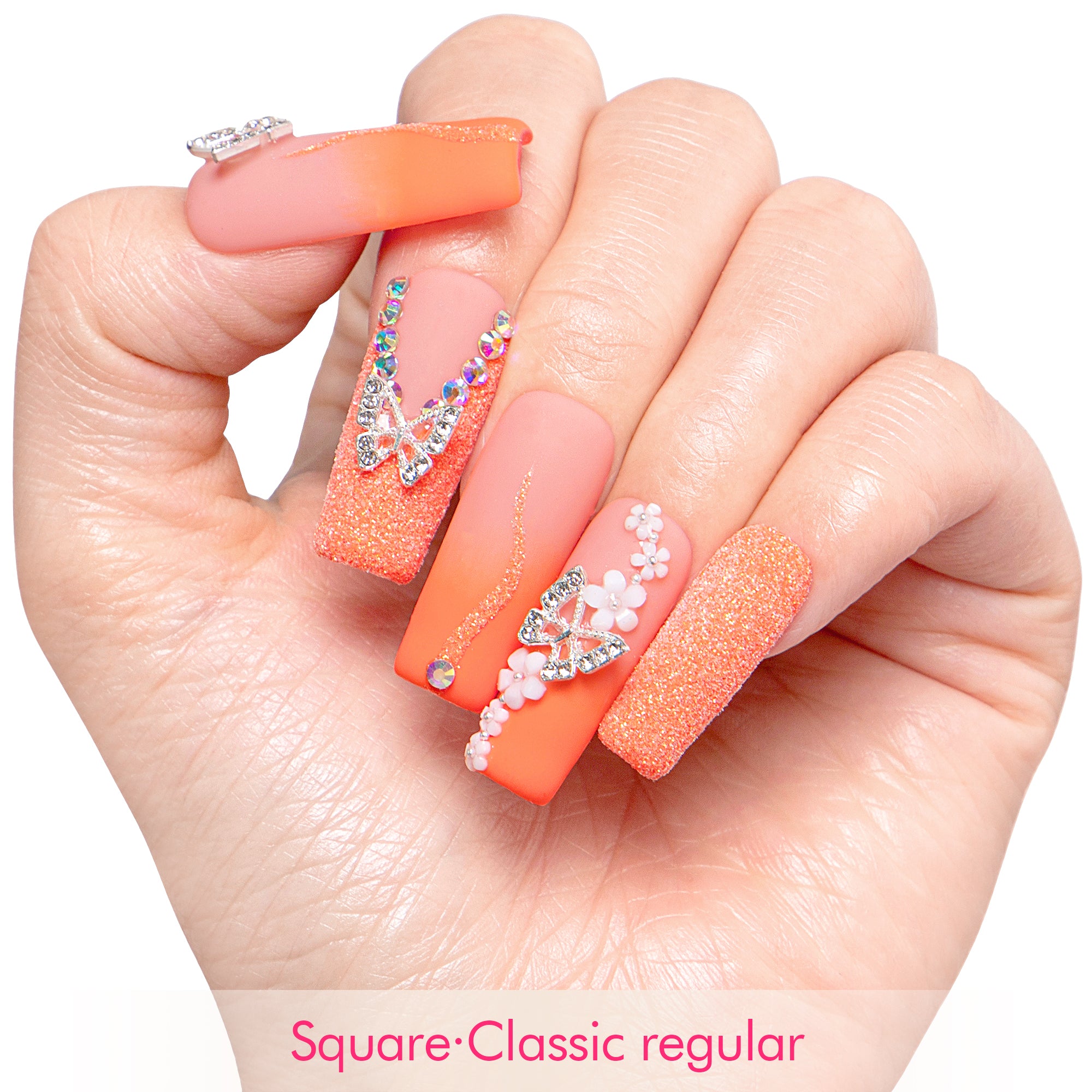Citrus Bloom Handmade Nails H209