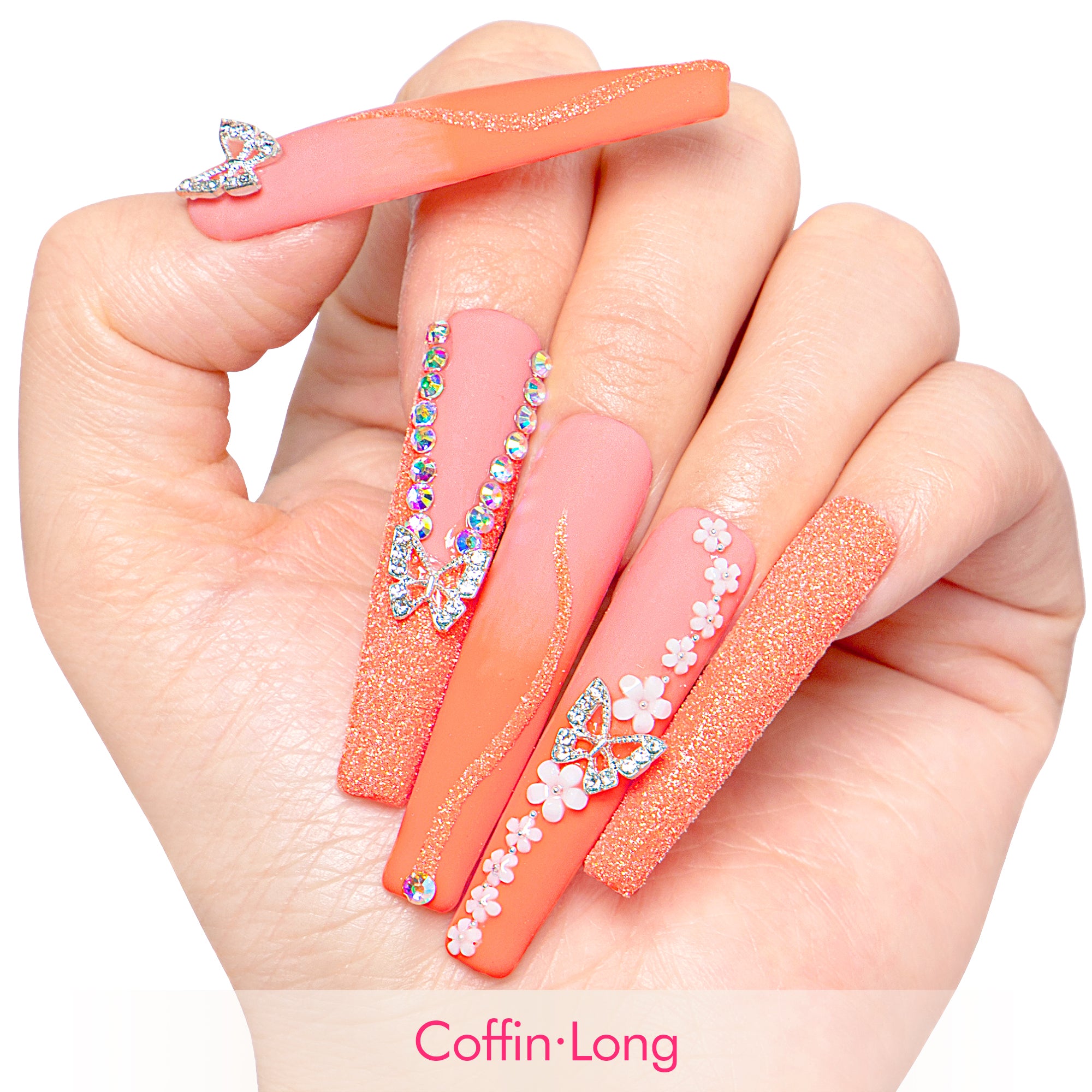 Citrus Bloom Handmade Nails H209