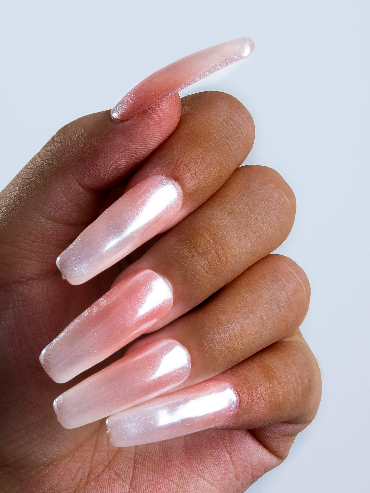 blushing press on nails