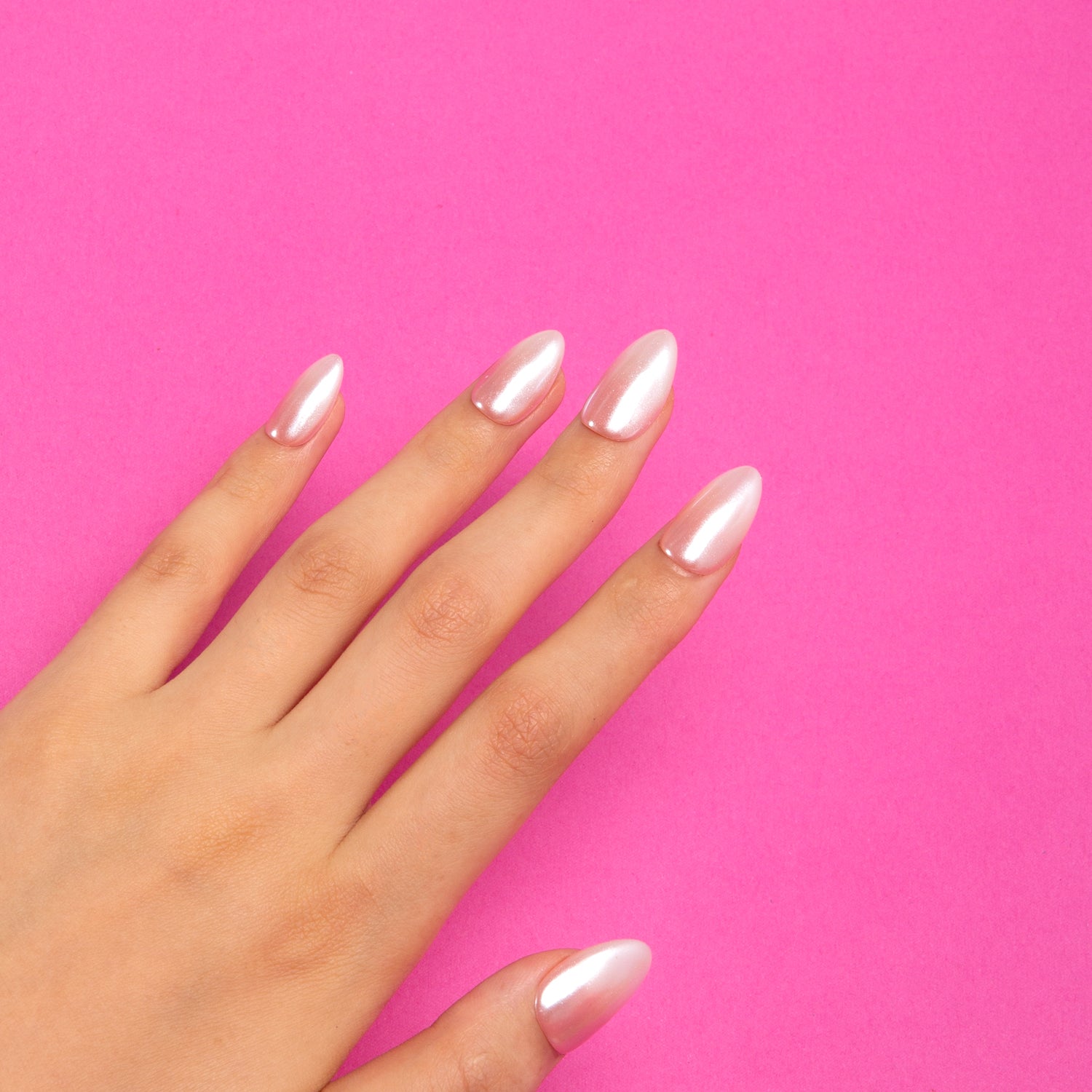 Blushing Bride Handmade Almond Nails H21 RTS